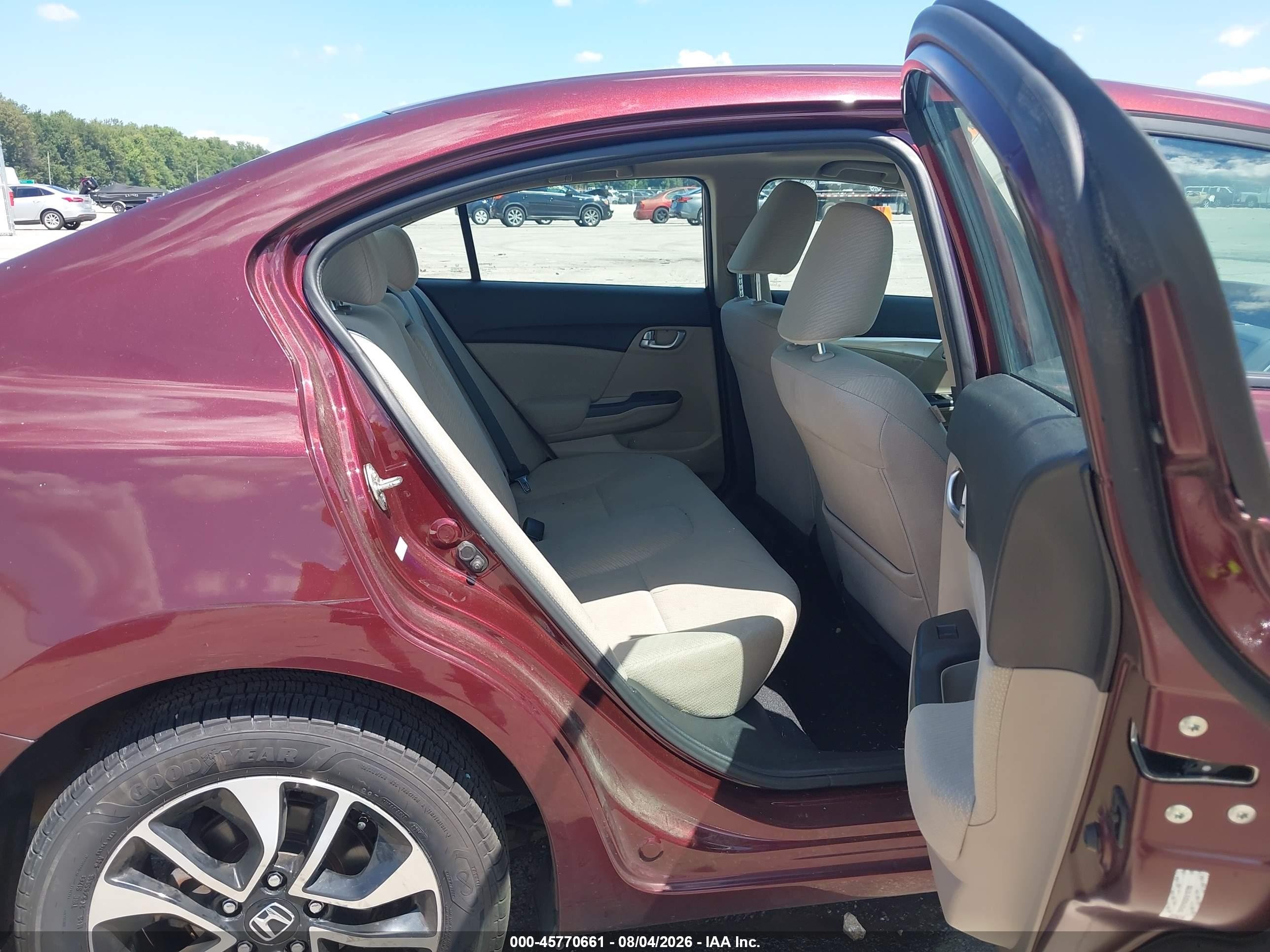 2013 Honda Civic Ex Темно-бордовый vin: 19XFB2F8XDE010786