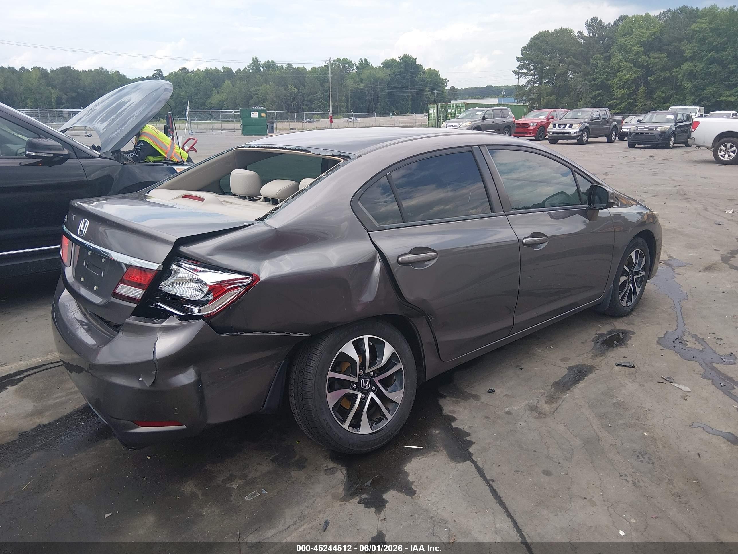 2013 Honda Civic Ex Gray vin: 19XFB2F8XDE032173
