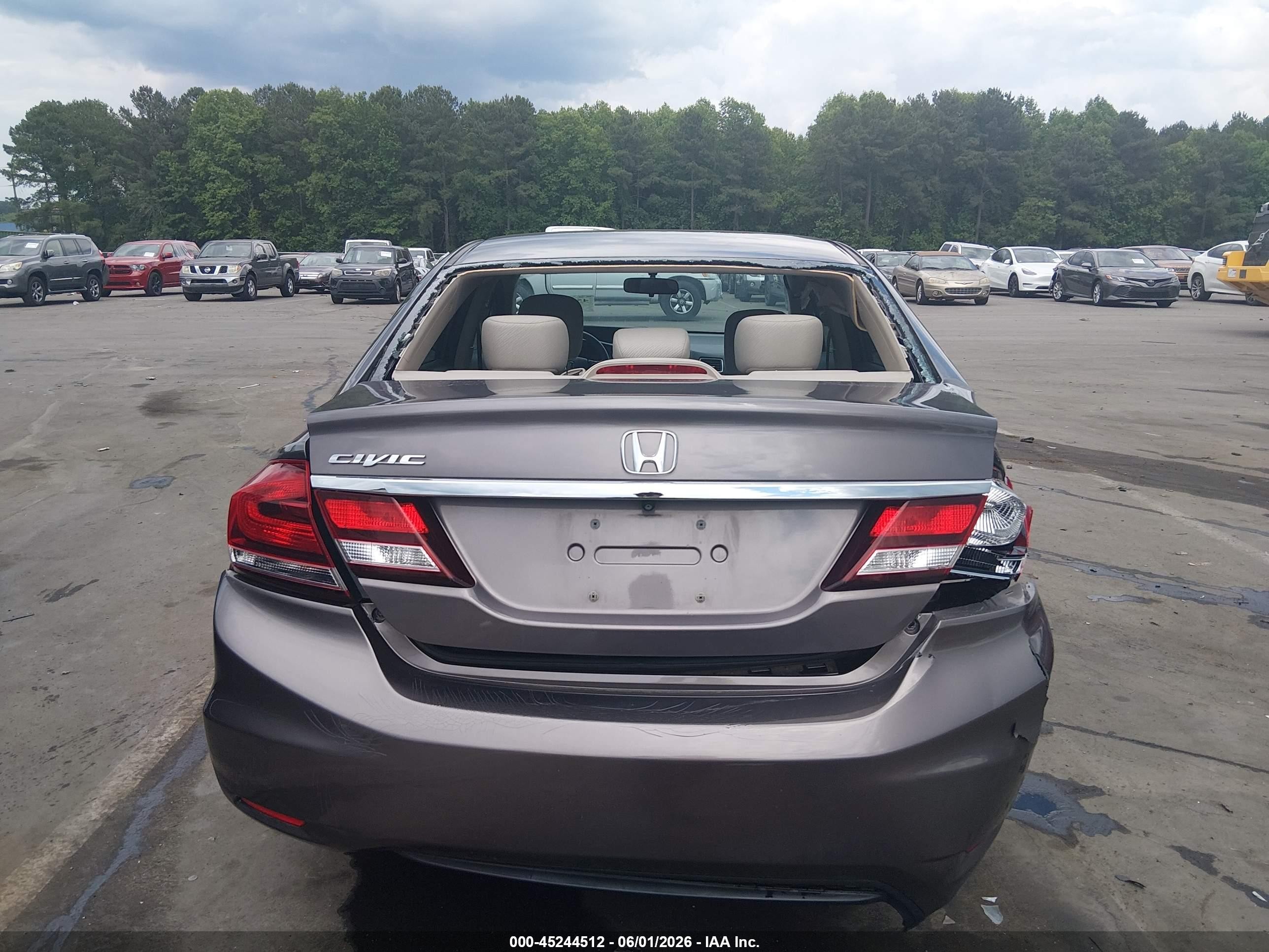 2013 Honda Civic Ex Gray vin: 19XFB2F8XDE032173