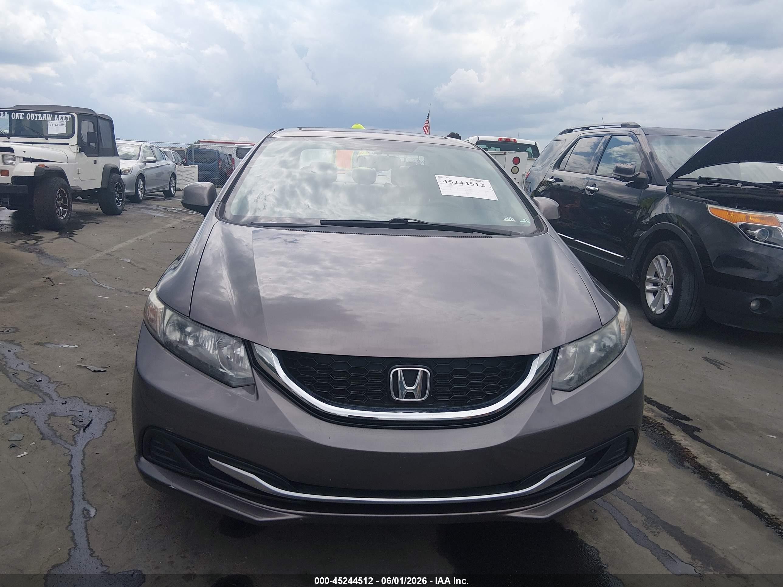 2013 Honda Civic Ex Gray vin: 19XFB2F8XDE032173