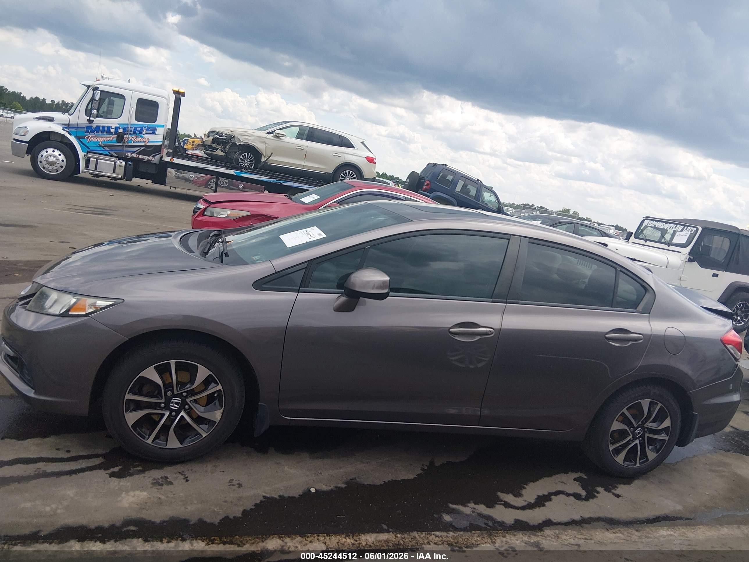2013 Honda Civic Ex Gray vin: 19XFB2F8XDE032173