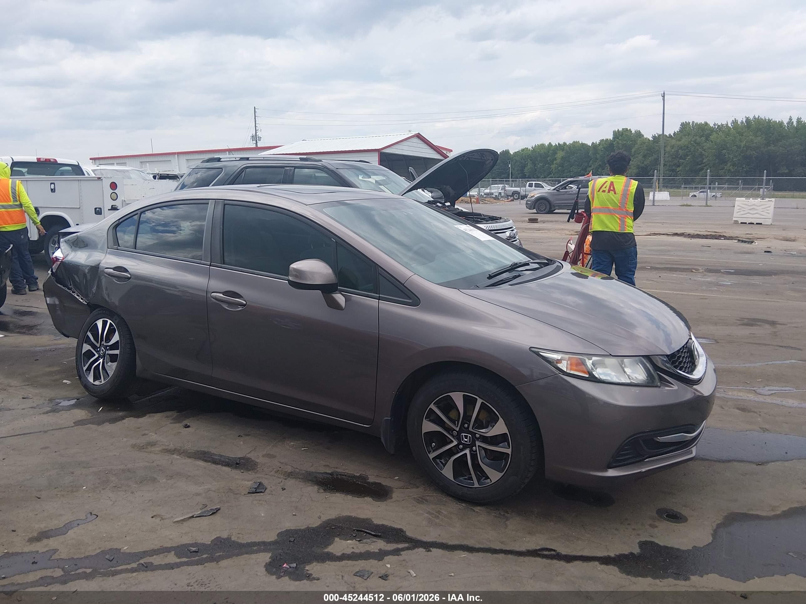 2013 Honda Civic Ex Gray vin: 19XFB2F8XDE032173