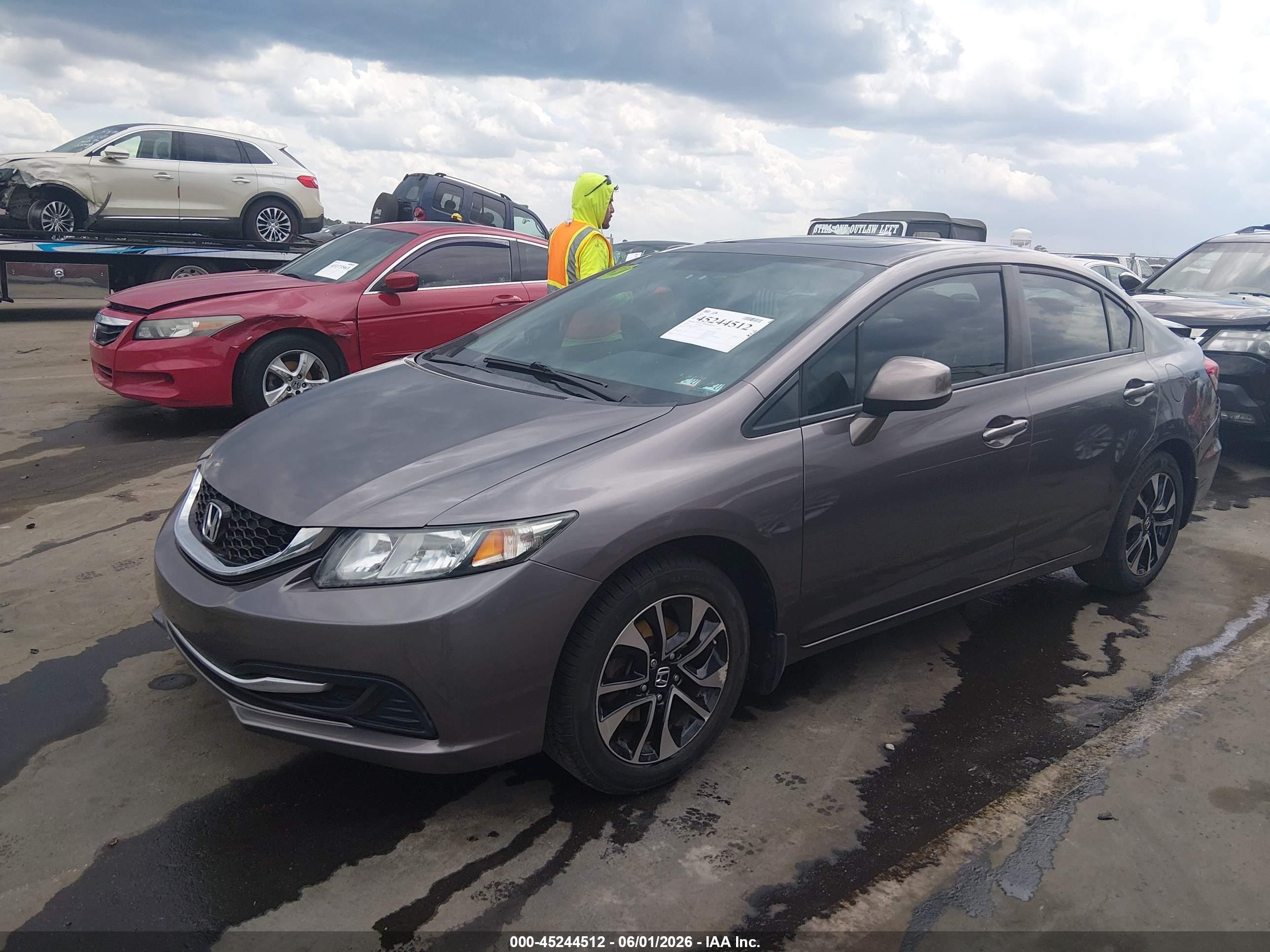 2013 Honda Civic Ex Gray vin: 19XFB2F8XDE032173