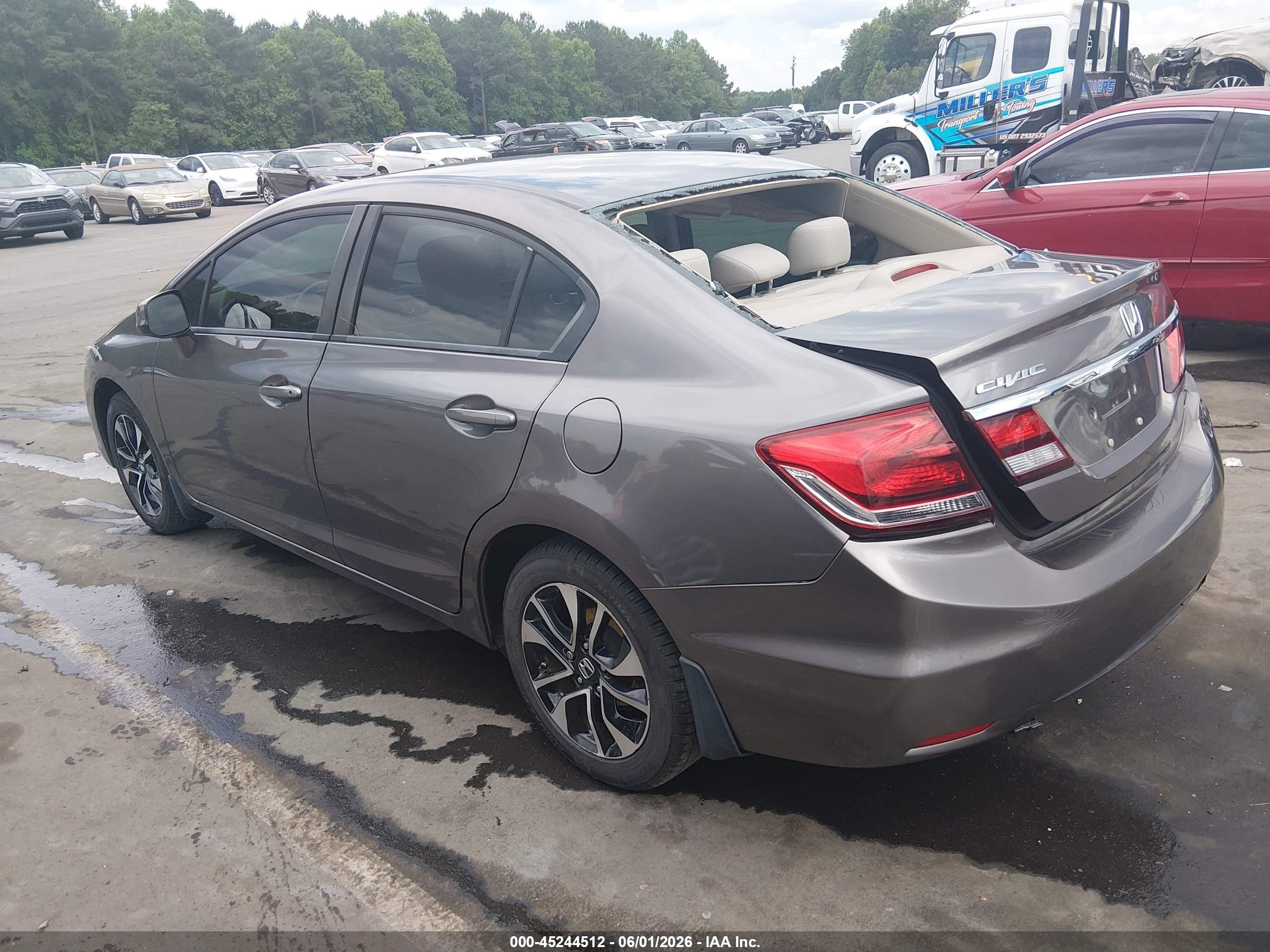2013 Honda Civic Ex Gray vin: 19XFB2F8XDE032173