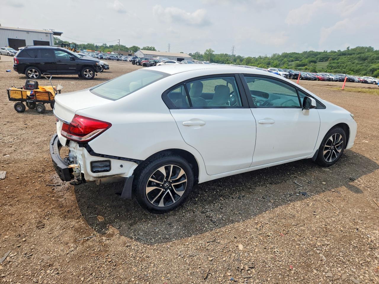 2013 Honda Civic Ex White vin: 19XFB2F8XDE034747
