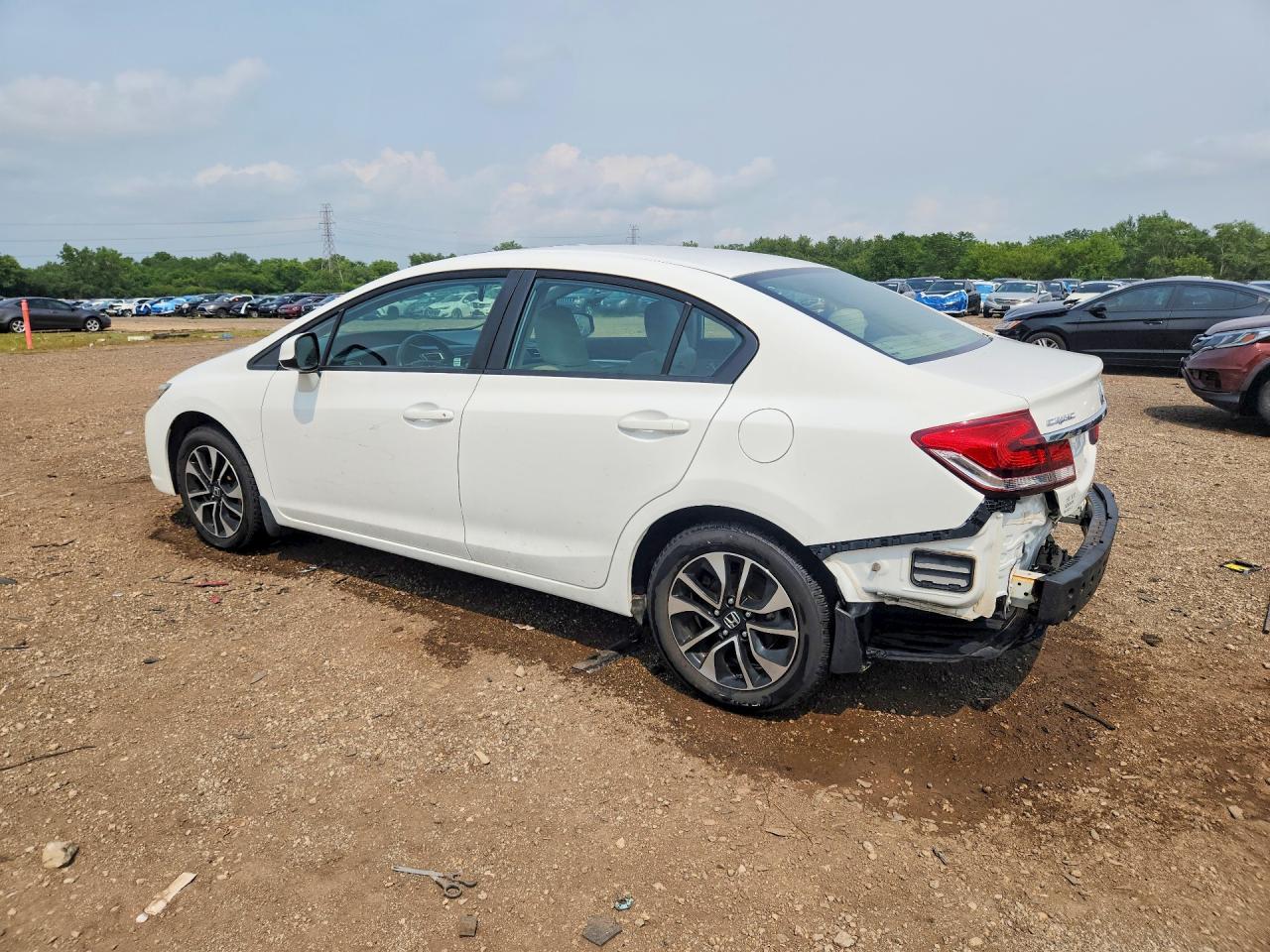 2013 Honda Civic Ex White vin: 19XFB2F8XDE034747