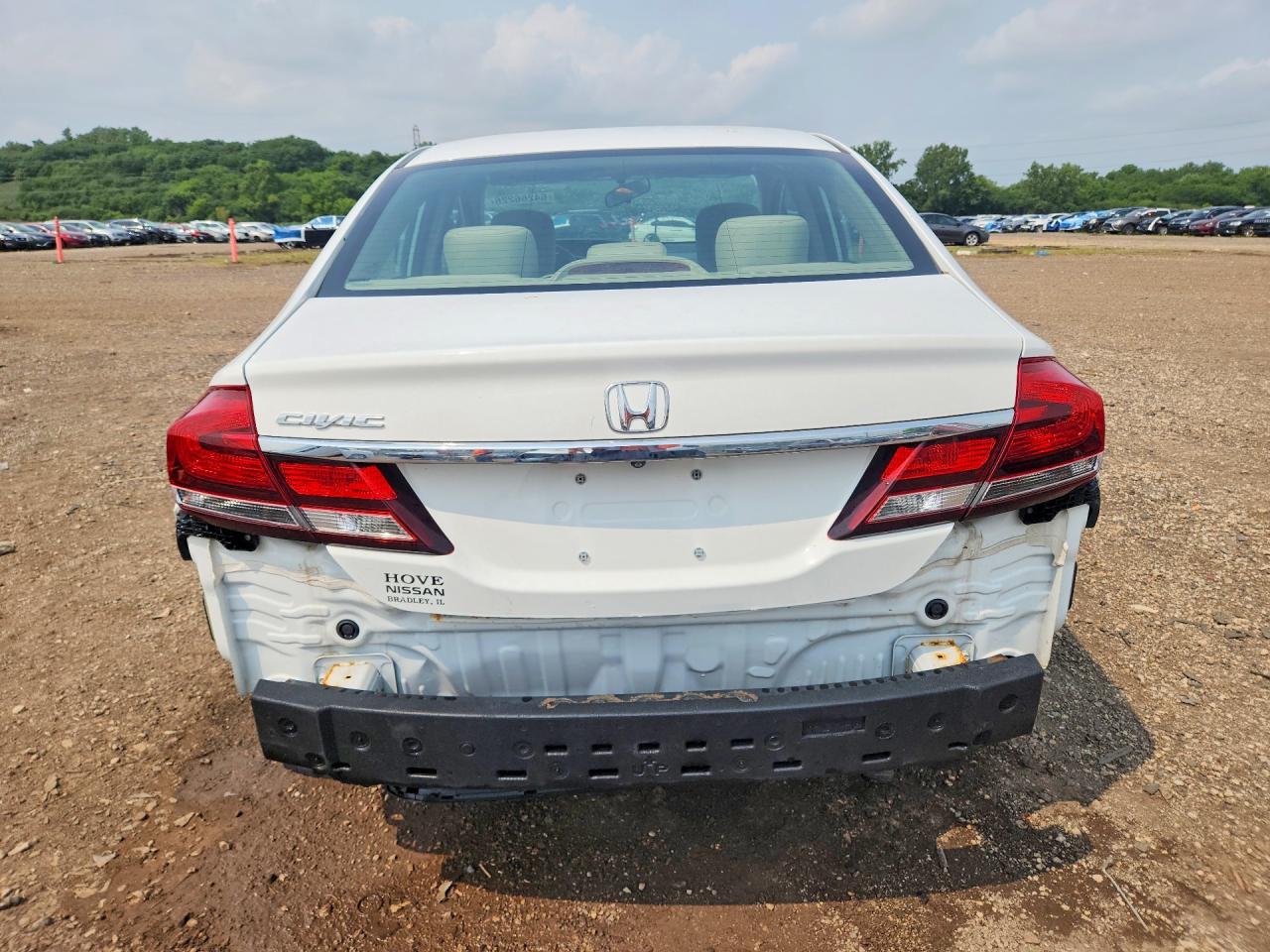 2013 Honda Civic Ex White vin: 19XFB2F8XDE034747