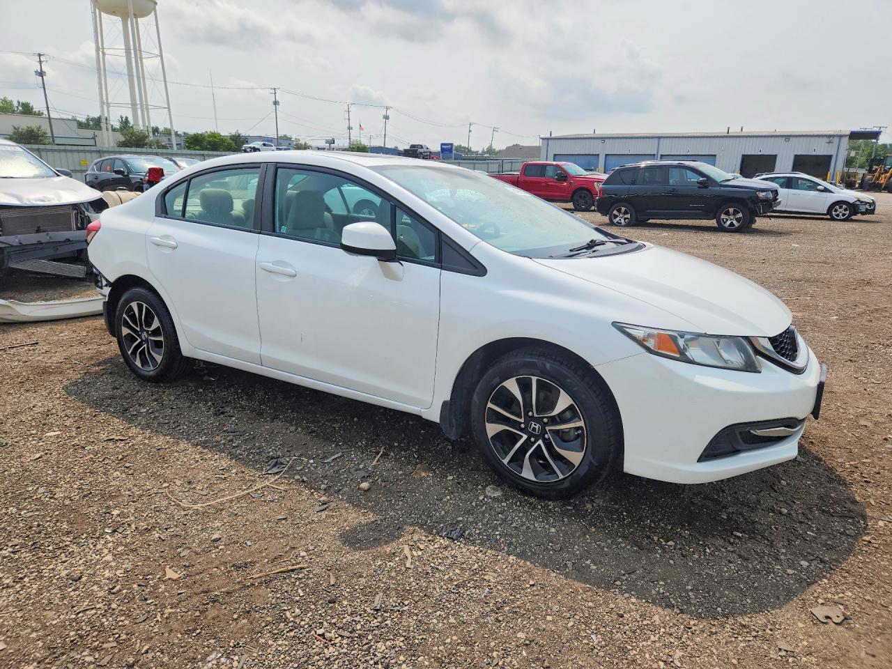 2013 Honda Civic Ex White vin: 19XFB2F8XDE034747