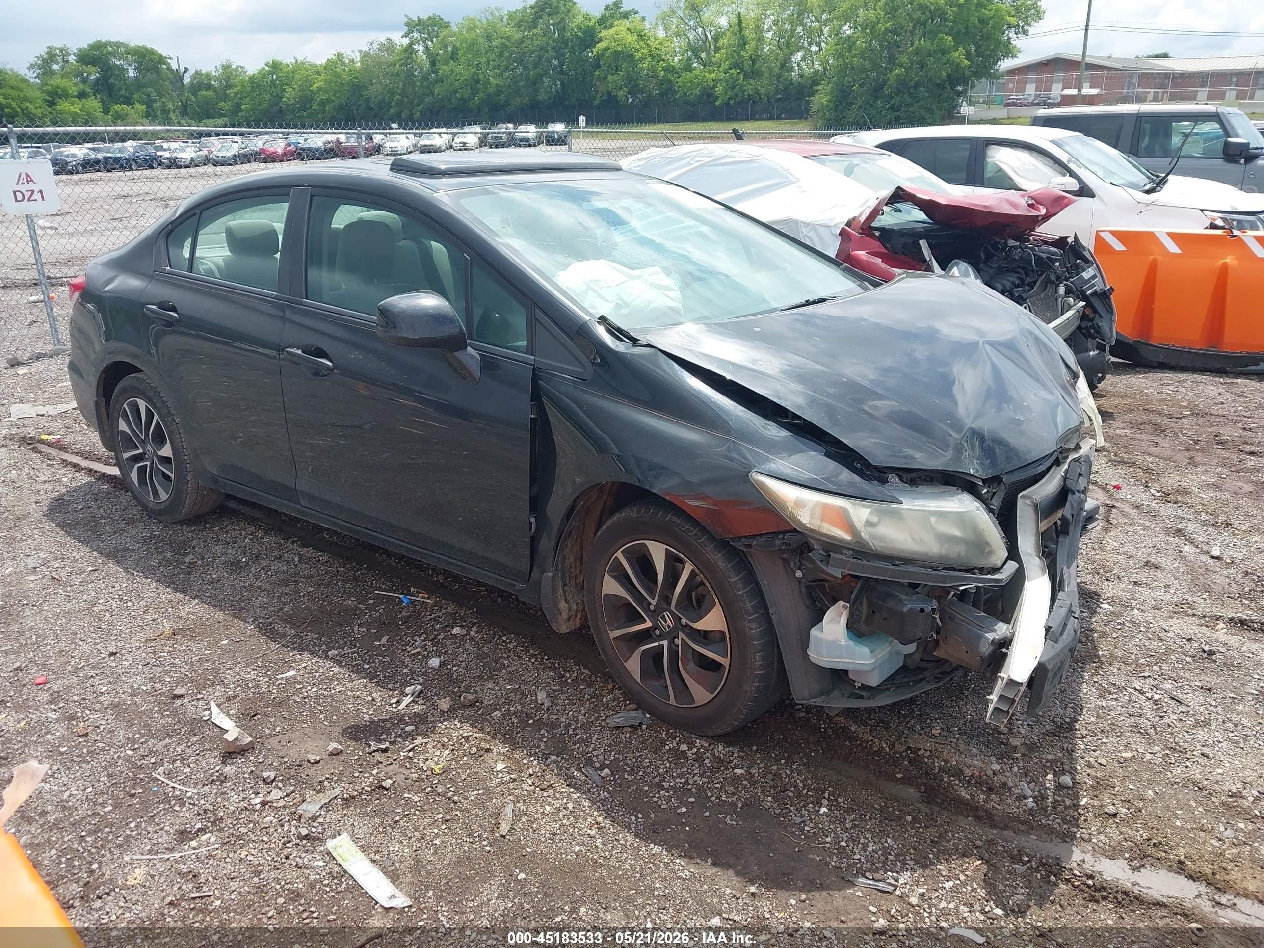 2013 Honda Civic Ex Black vin: 19XFB2F8XDE045098