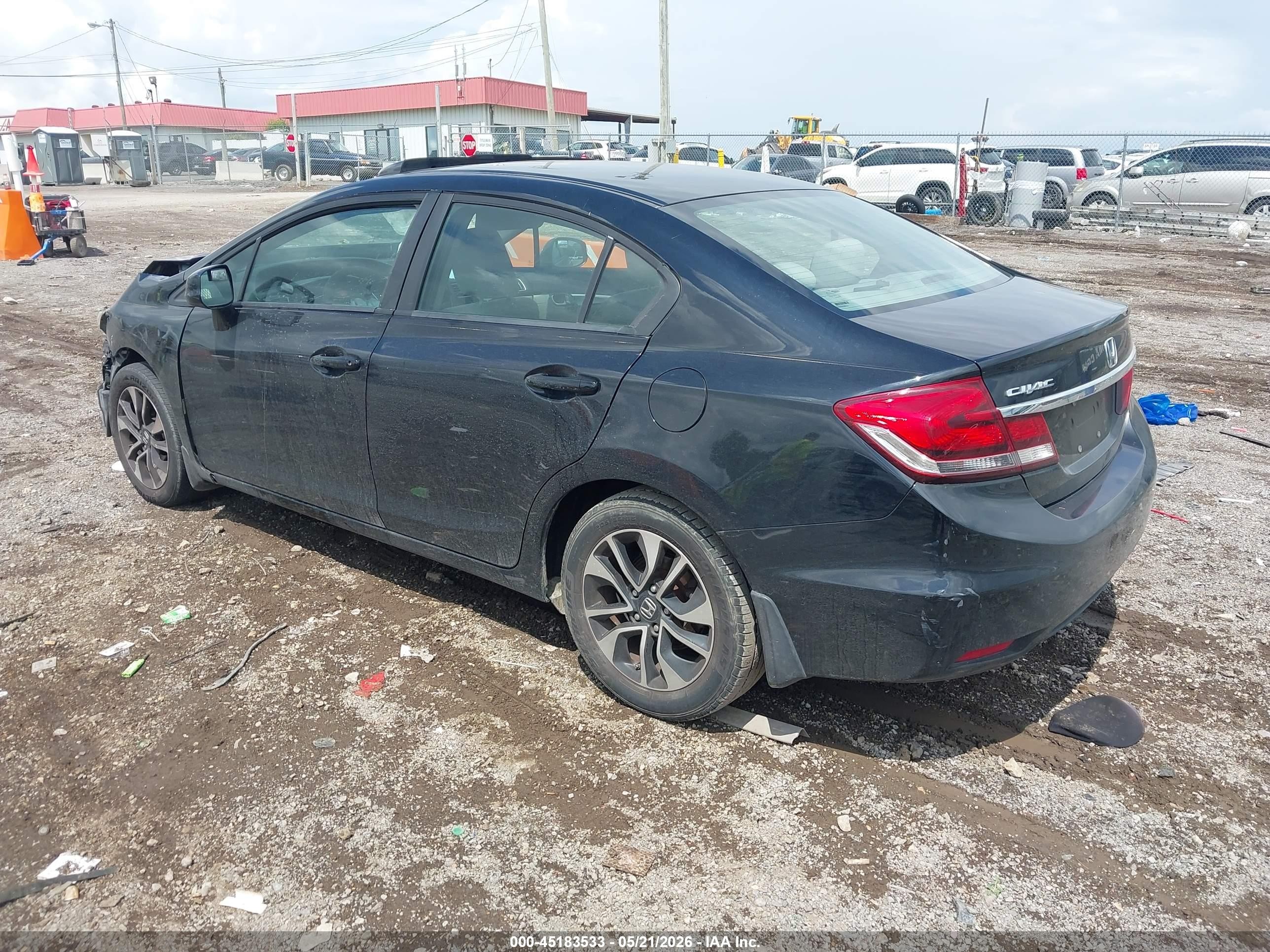 2013 Honda Civic Ex Черный vin: 19XFB2F8XDE045098