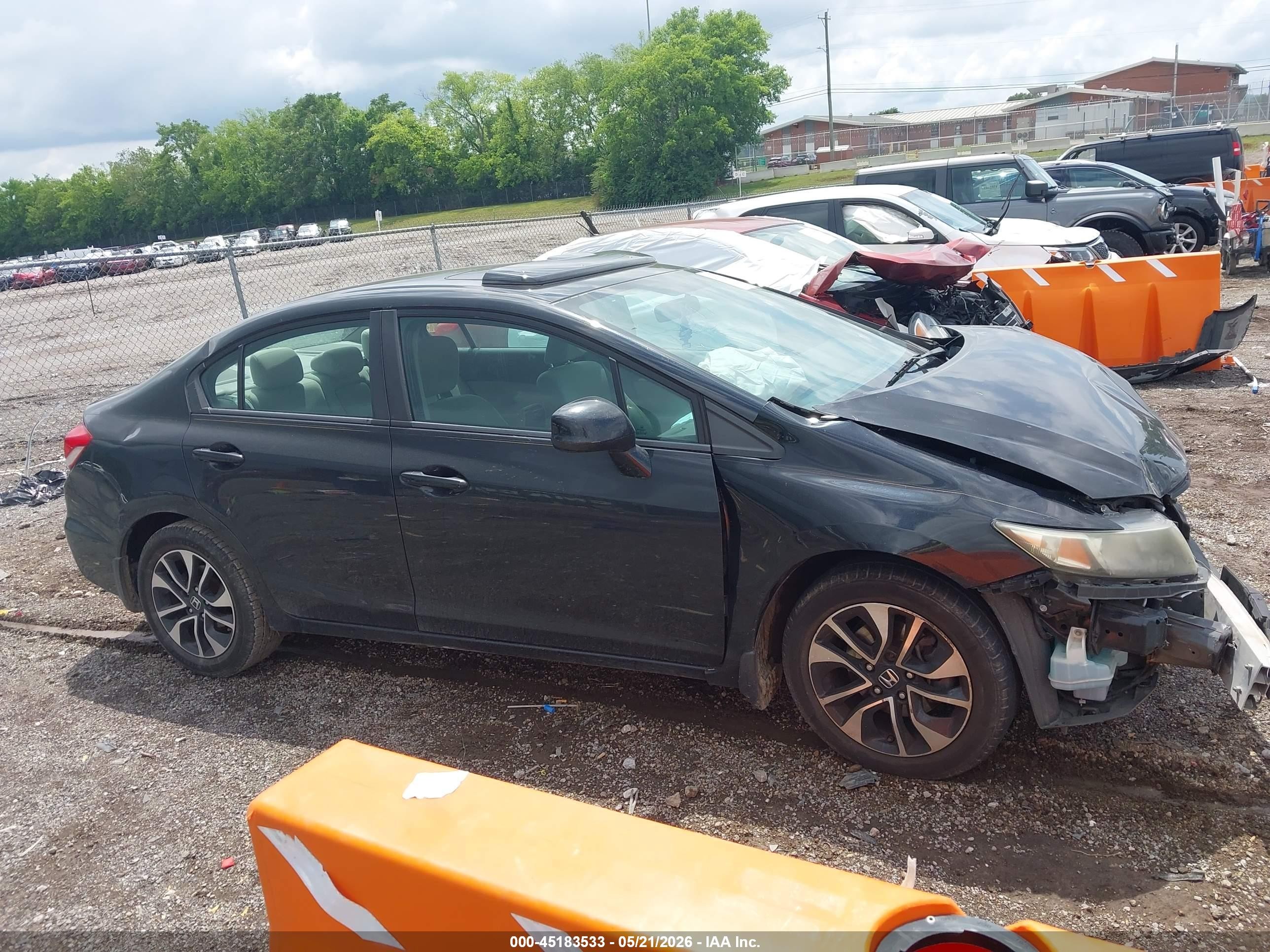 2013 Honda Civic Ex Черный vin: 19XFB2F8XDE045098