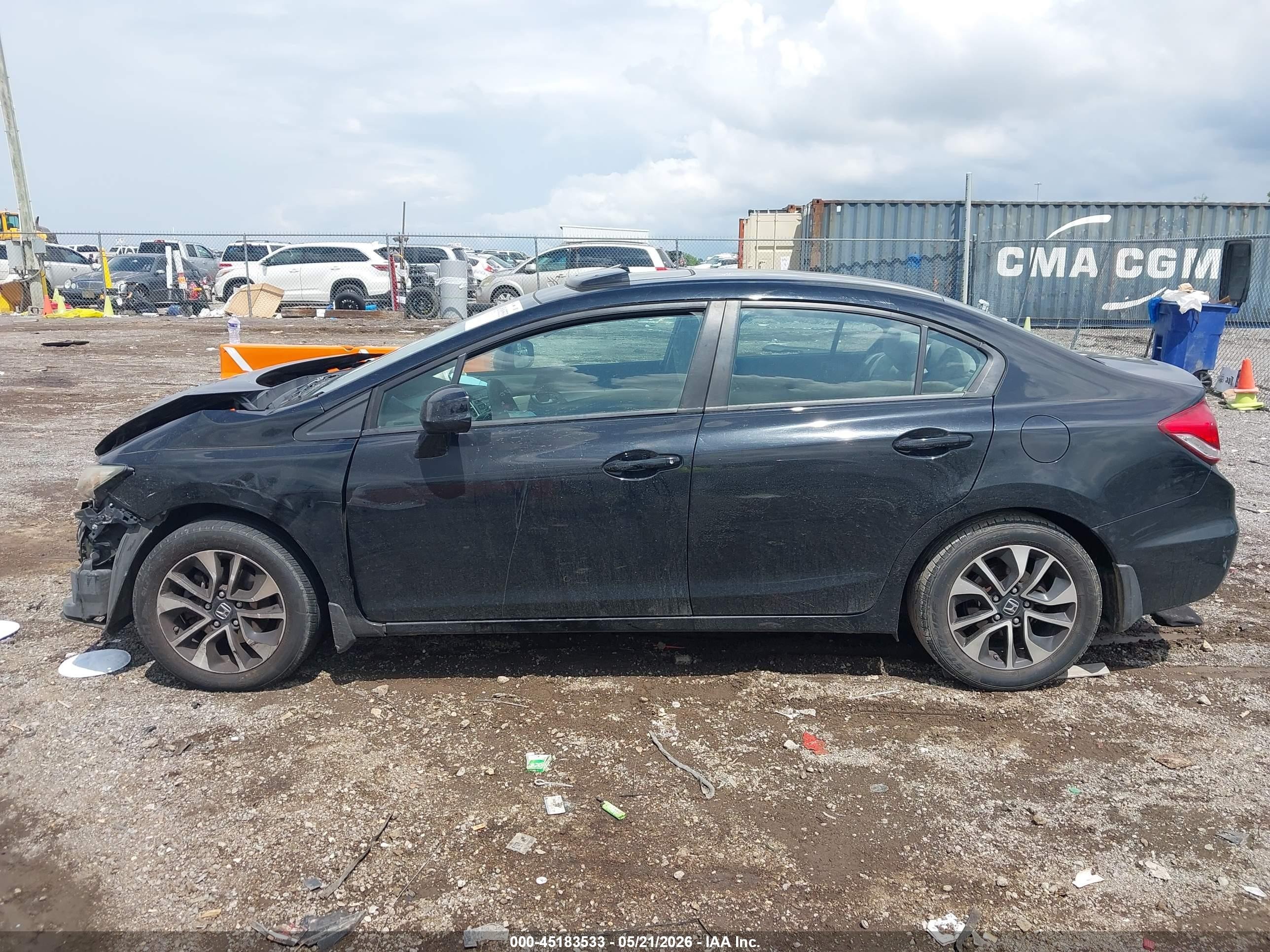2013 Honda Civic Ex Черный vin: 19XFB2F8XDE045098
