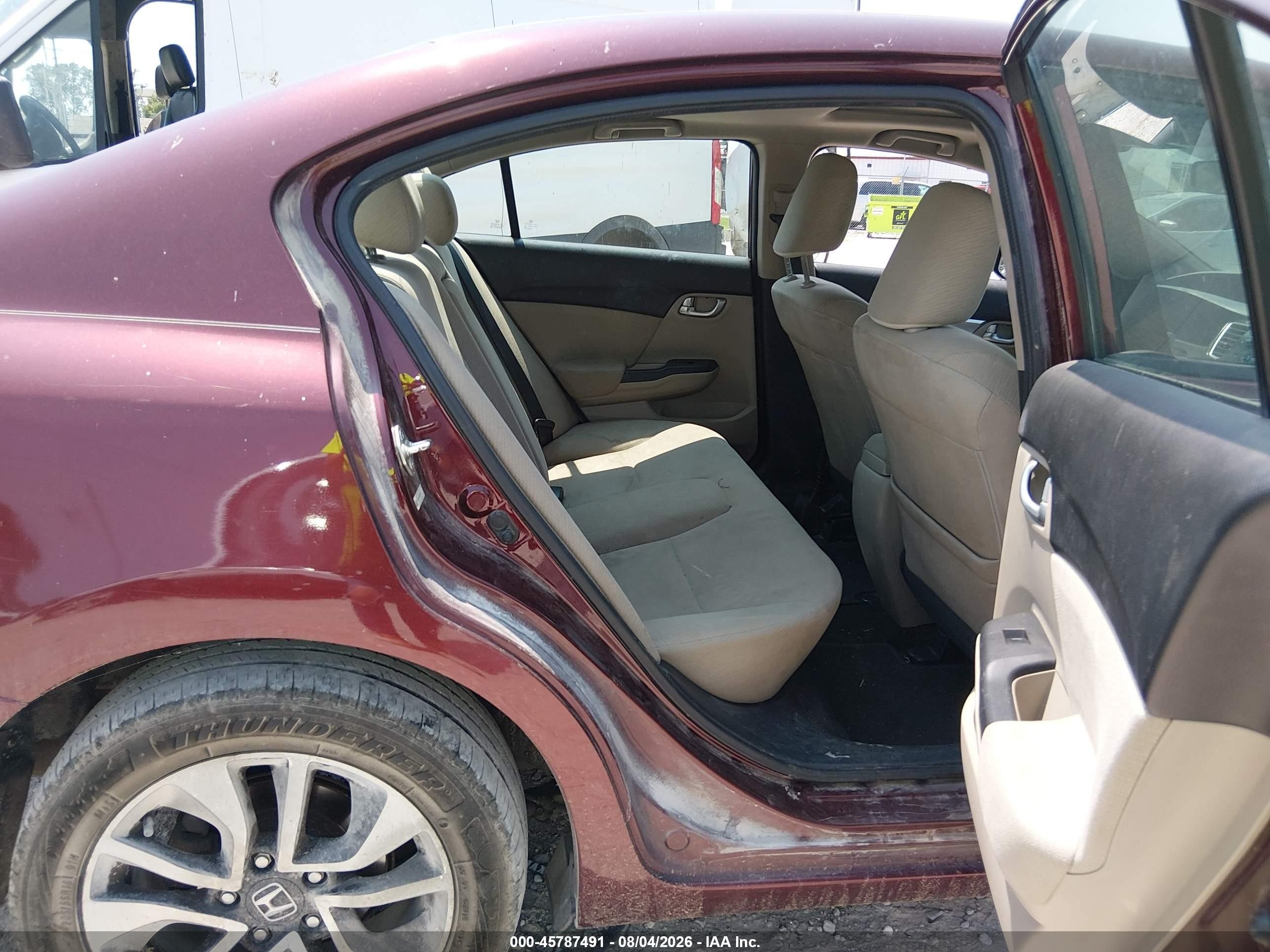 2013 Honda Civic Ex Красный vin: 19XFB2F8XDE062550