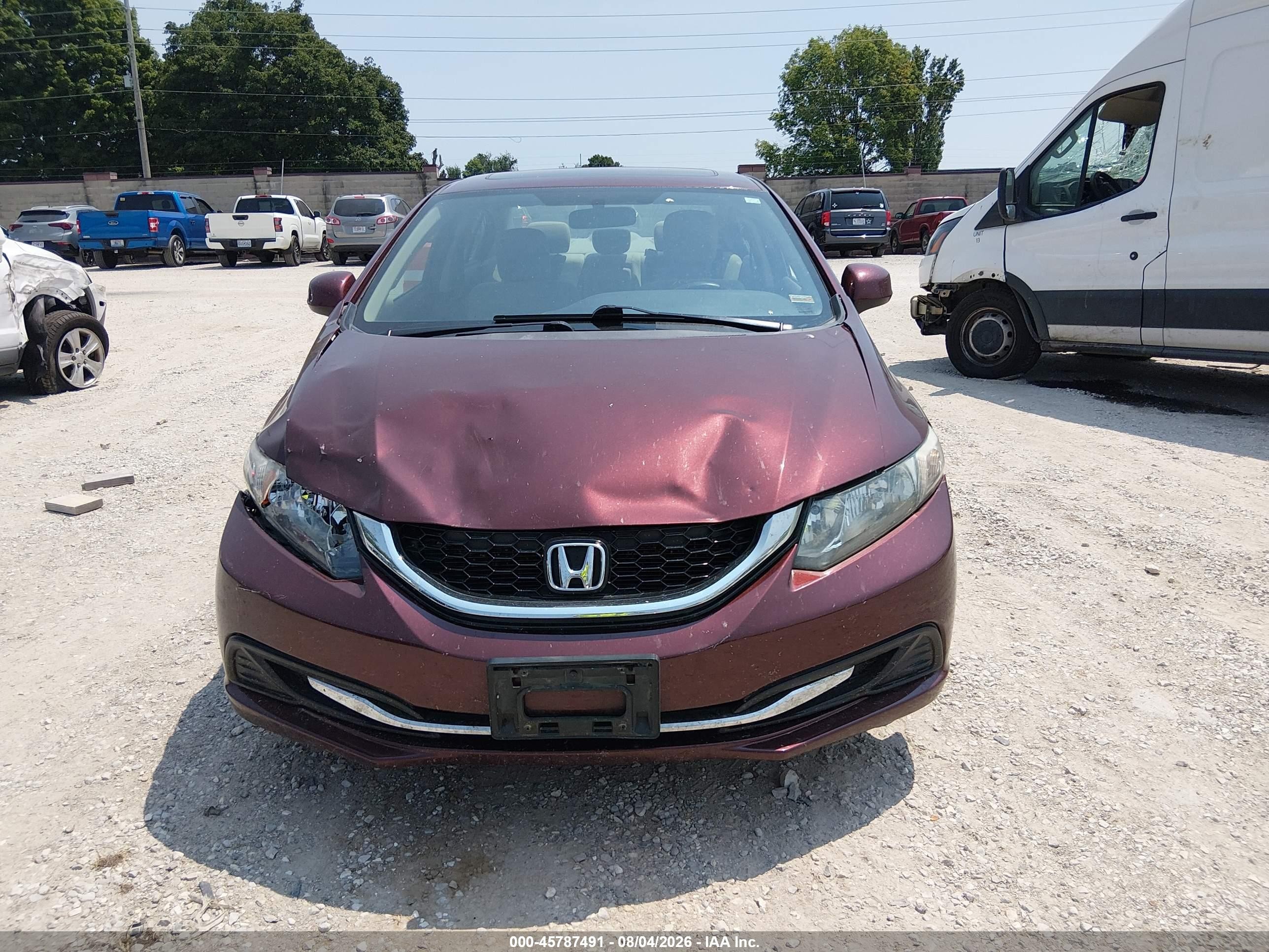 2013 Honda Civic Ex Красный vin: 19XFB2F8XDE062550