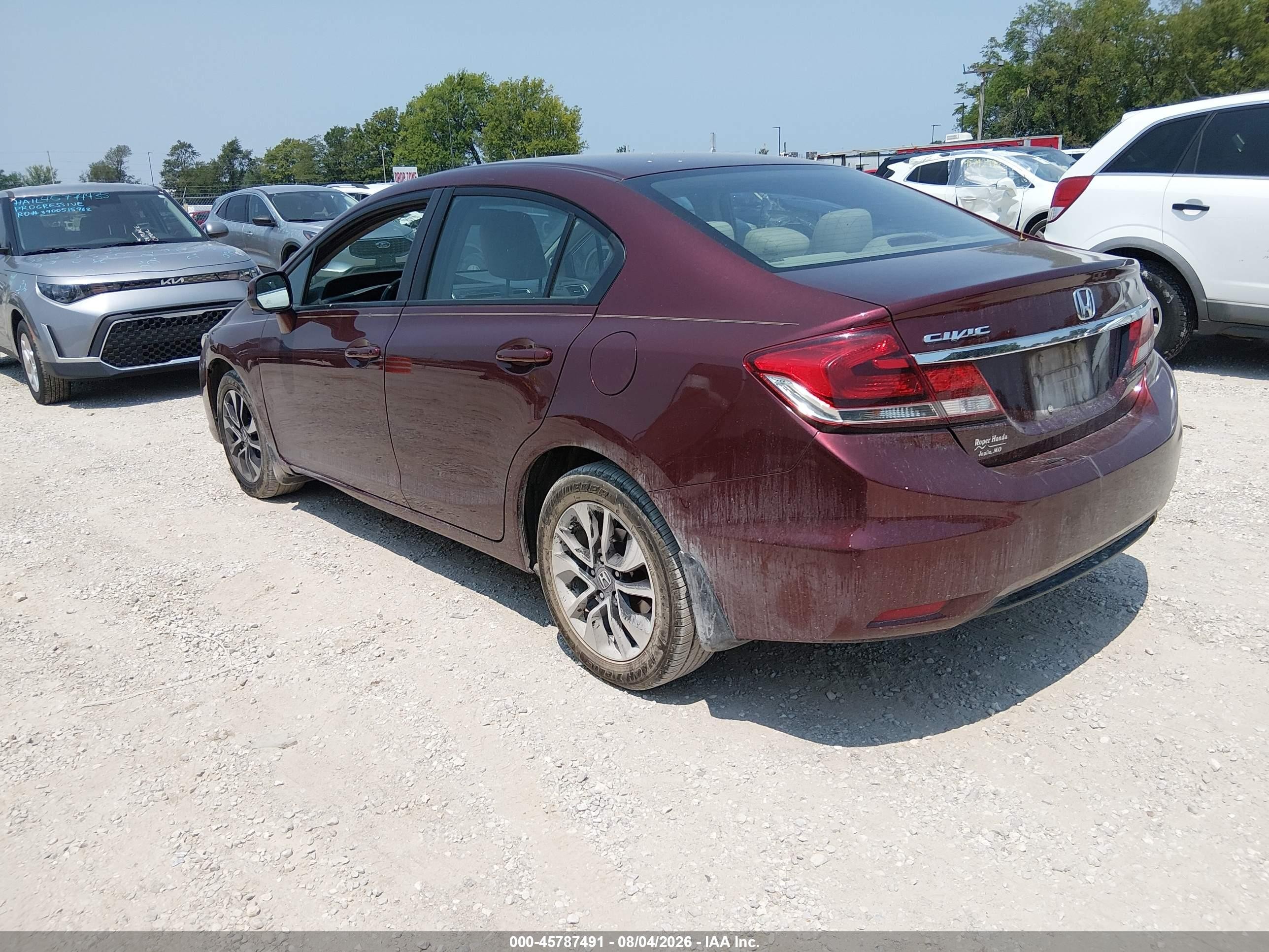 2013 Honda Civic Ex Красный vin: 19XFB2F8XDE062550