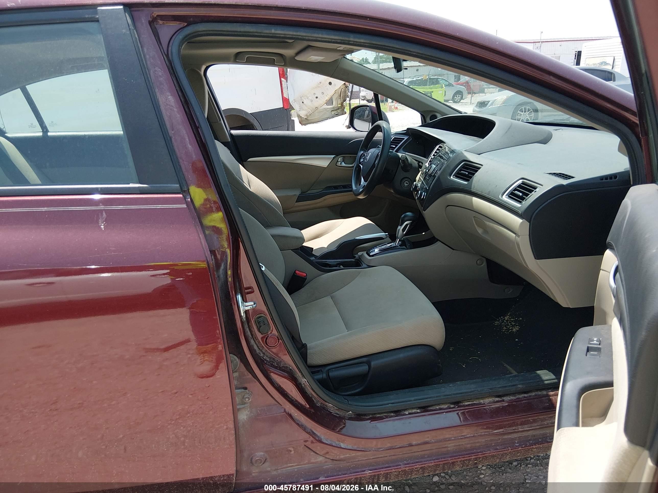 2013 Honda Civic Ex Красный vin: 19XFB2F8XDE062550