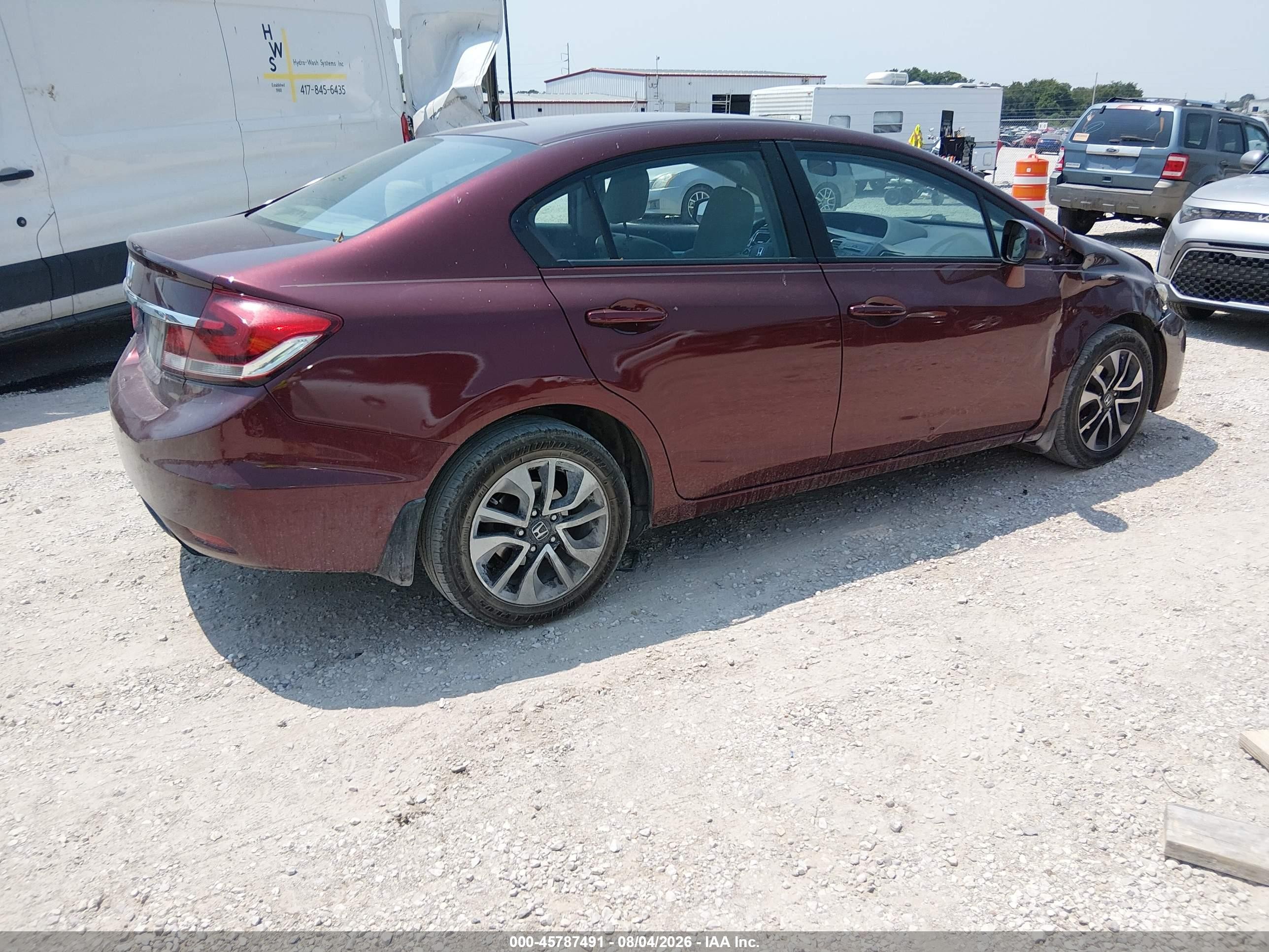 2013 Honda Civic Ex Красный vin: 19XFB2F8XDE062550