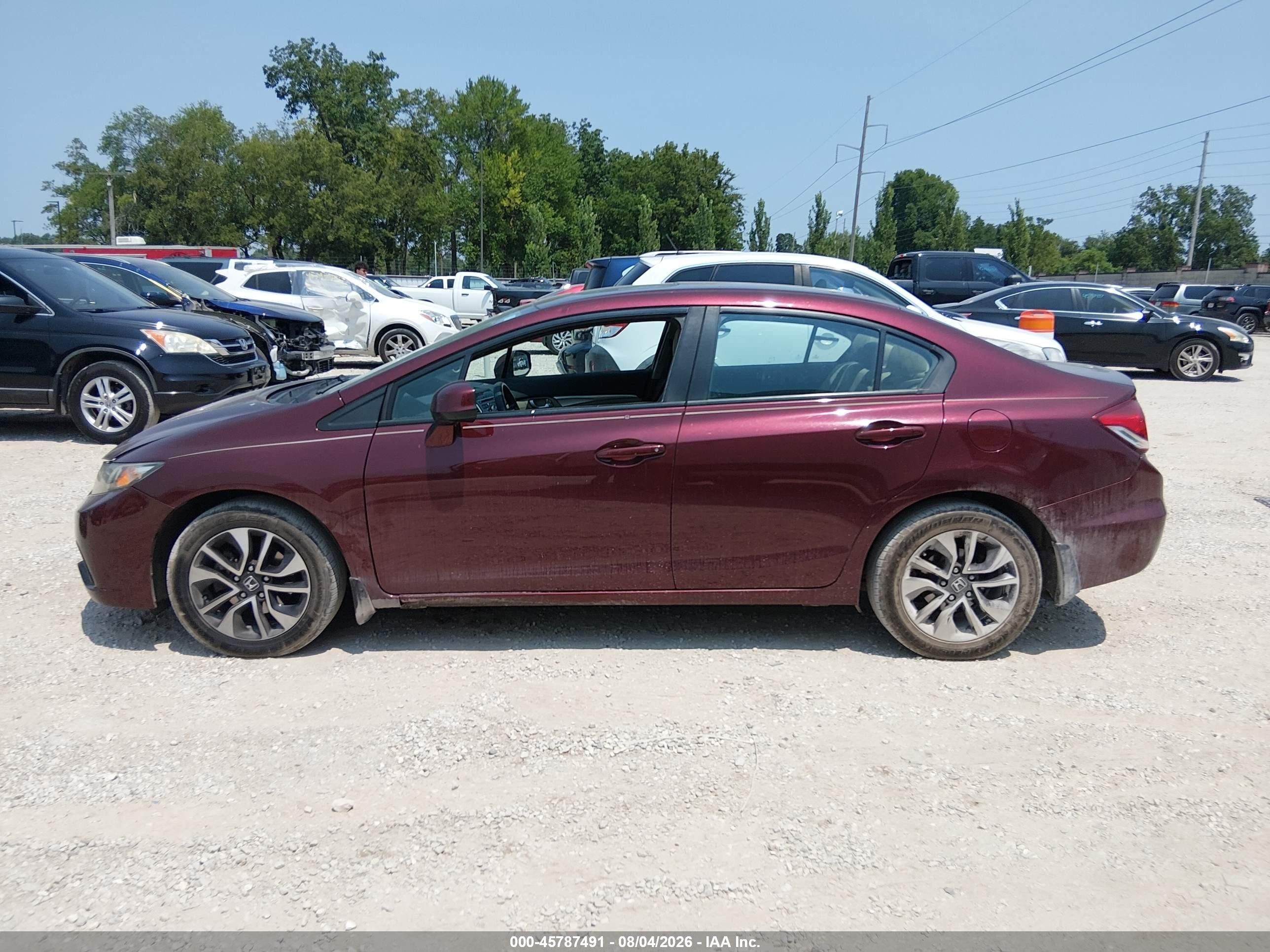 2013 Honda Civic Ex Красный vin: 19XFB2F8XDE062550