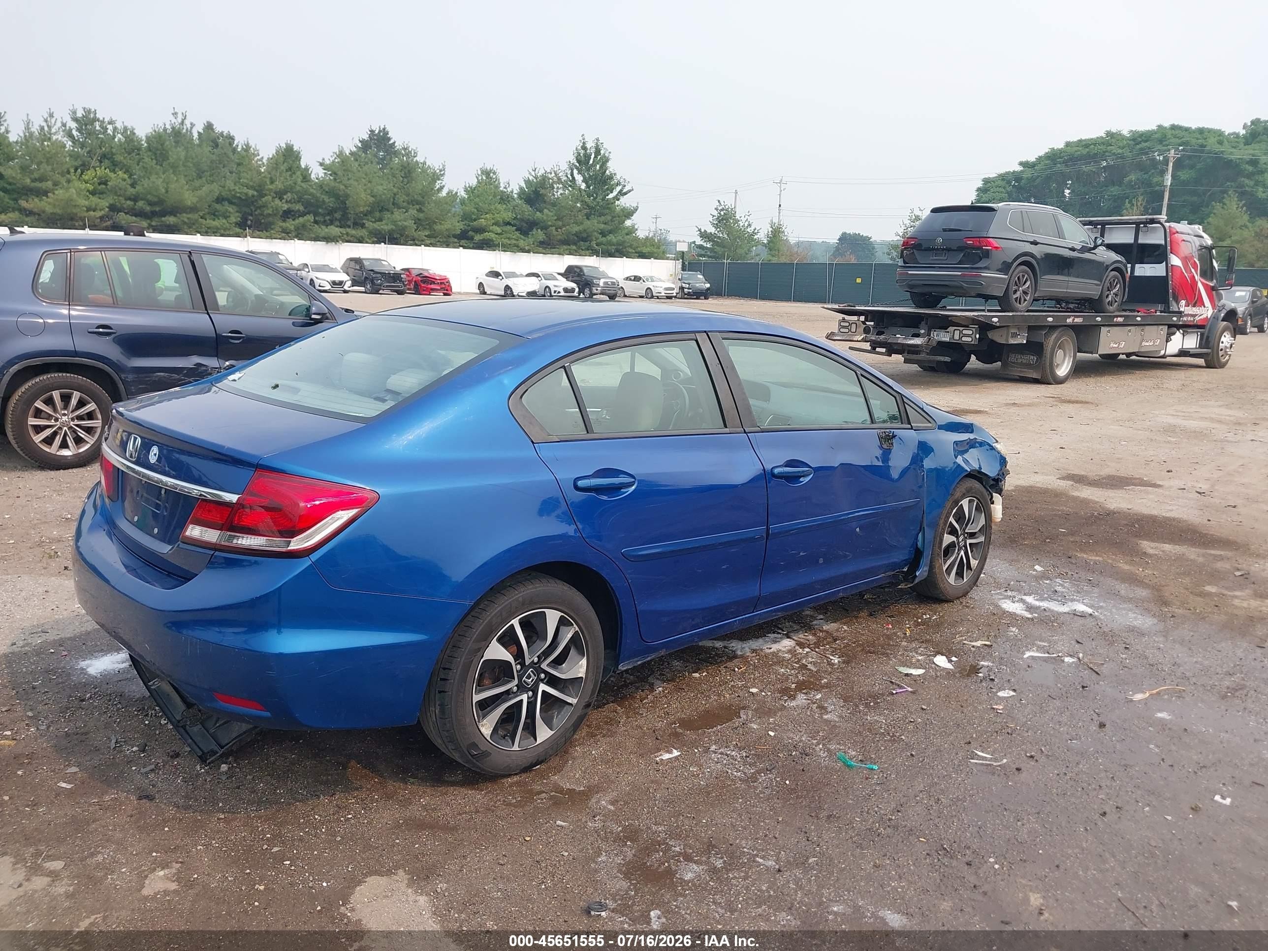 2013 Honda Civic Ex Blue vin: 19XFB2F8XDE074181
