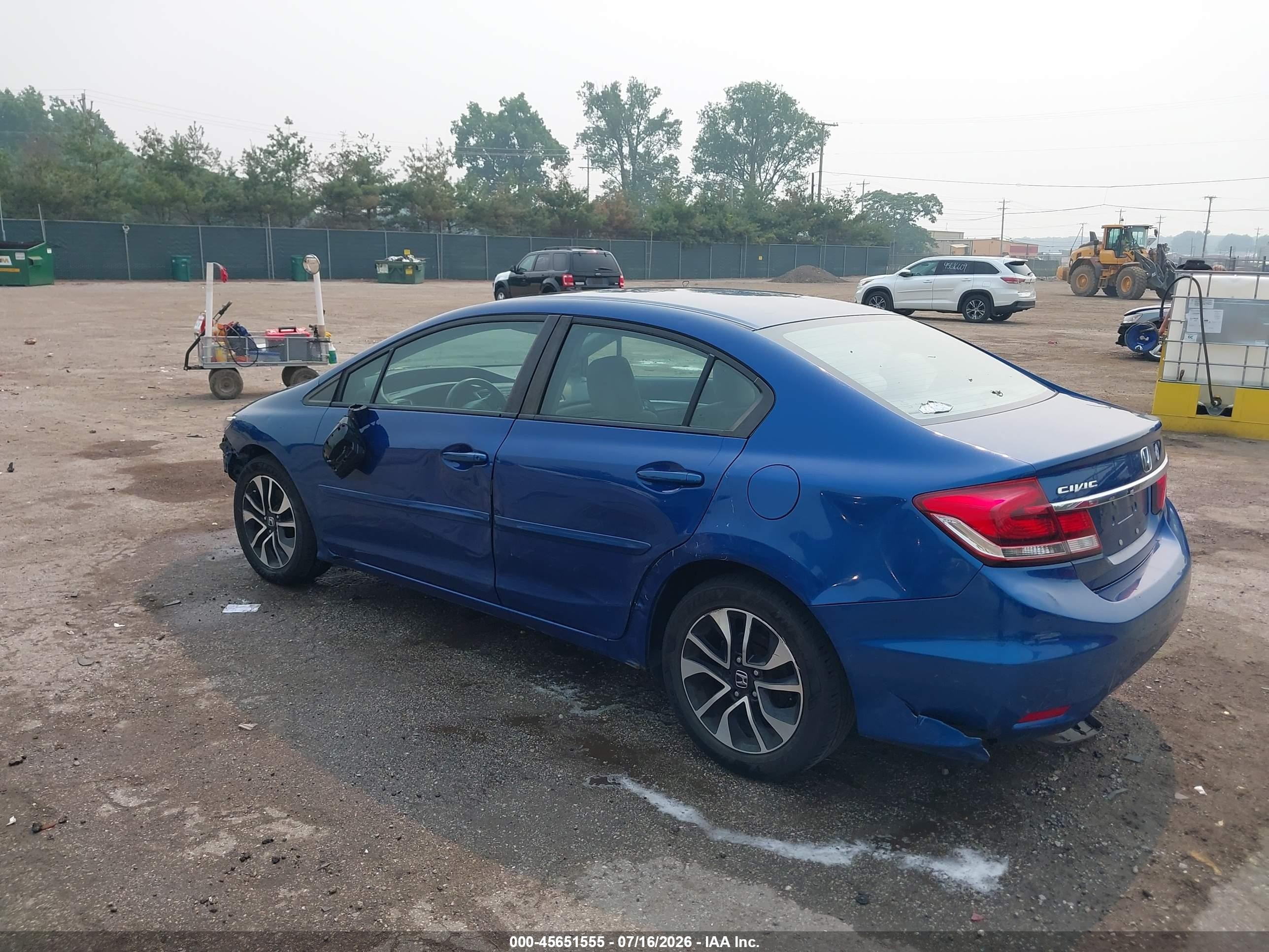 2013 Honda Civic Ex Blue vin: 19XFB2F8XDE074181