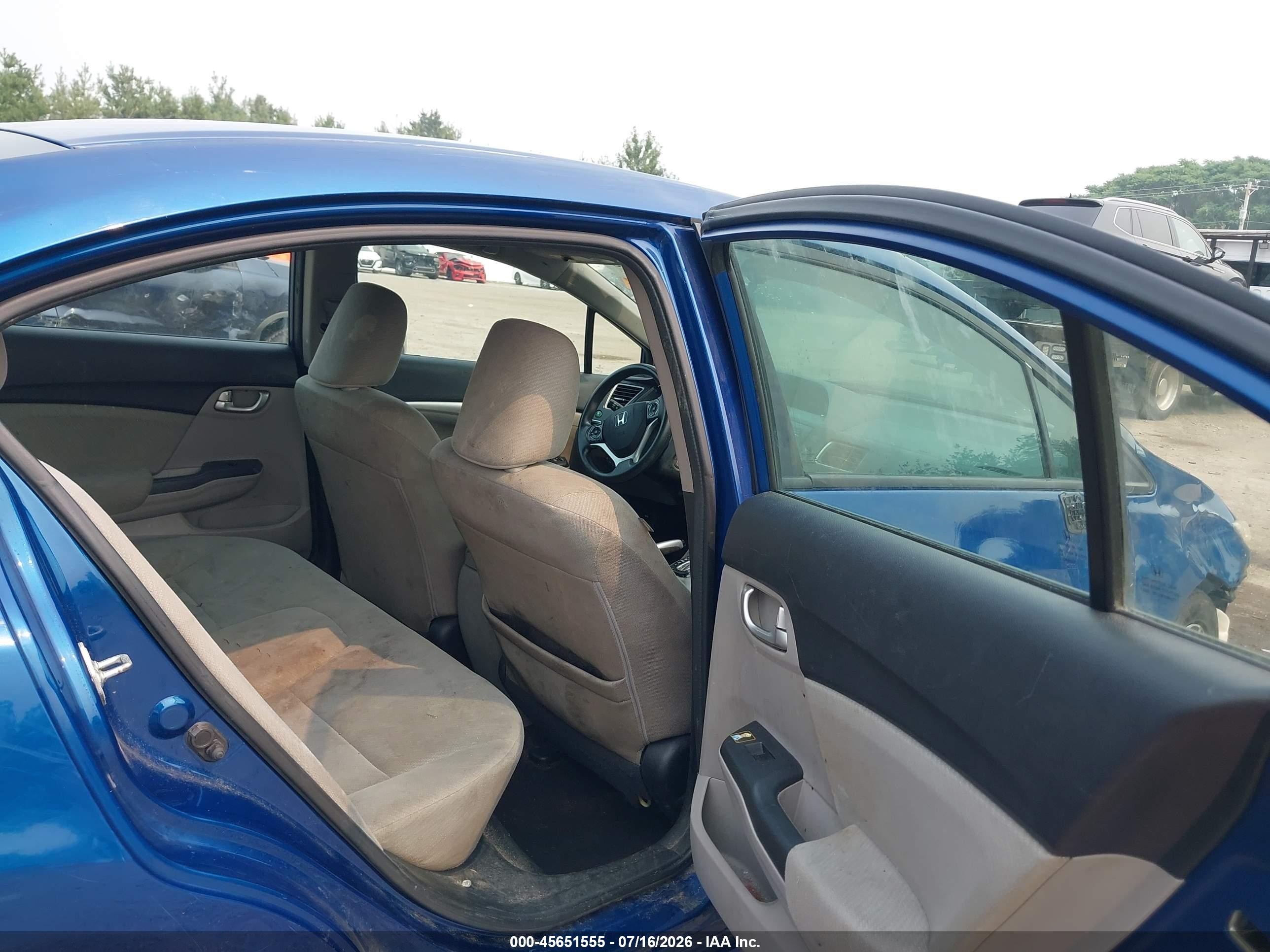 2013 Honda Civic Ex Blue vin: 19XFB2F8XDE074181