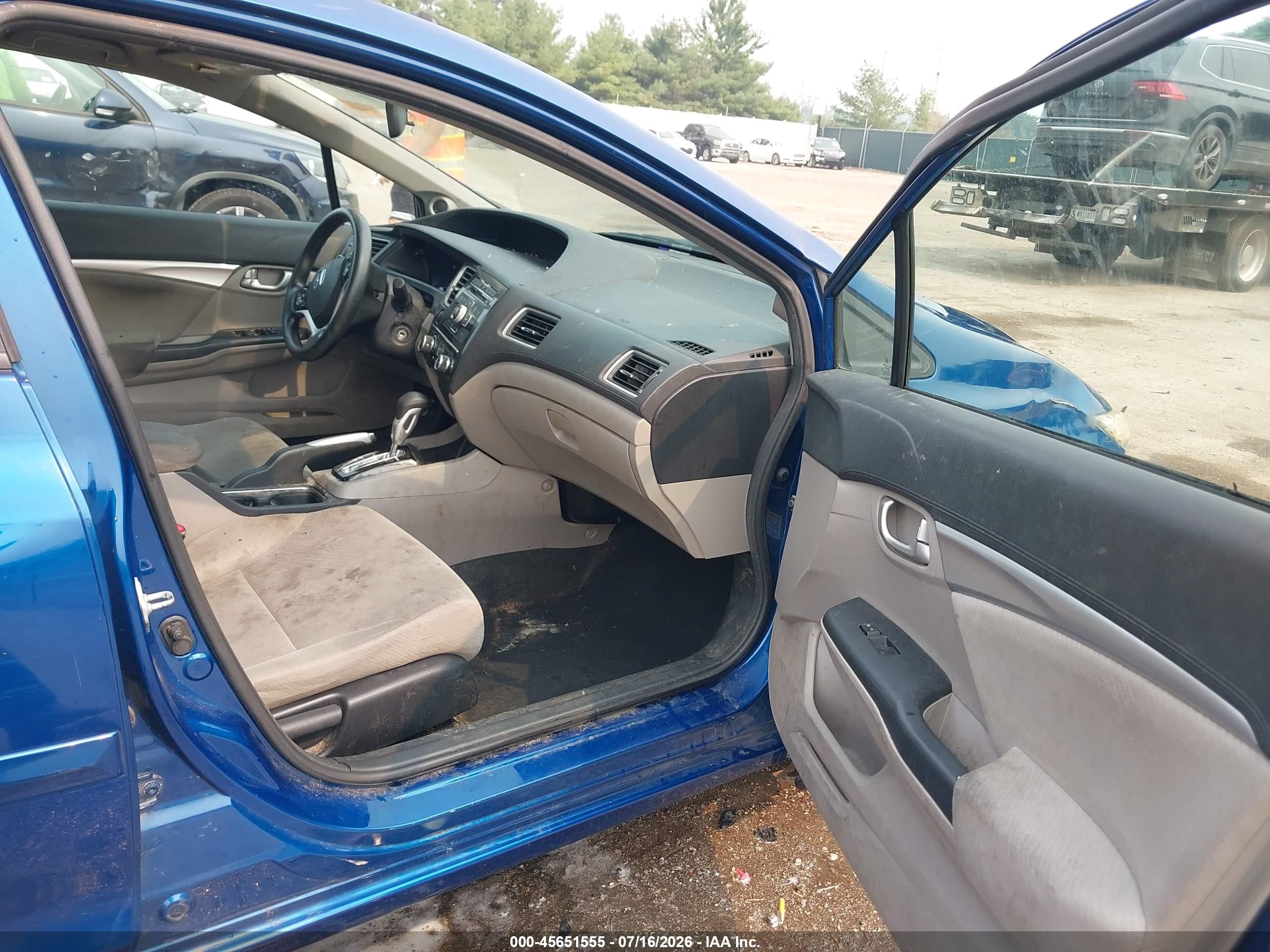 2013 Honda Civic Ex Blue vin: 19XFB2F8XDE074181