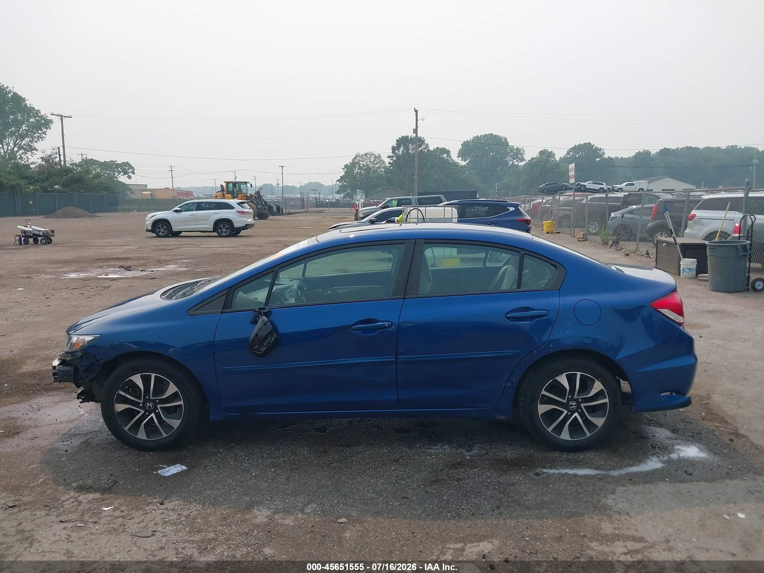 2013 Honda Civic Ex Blue vin: 19XFB2F8XDE074181
