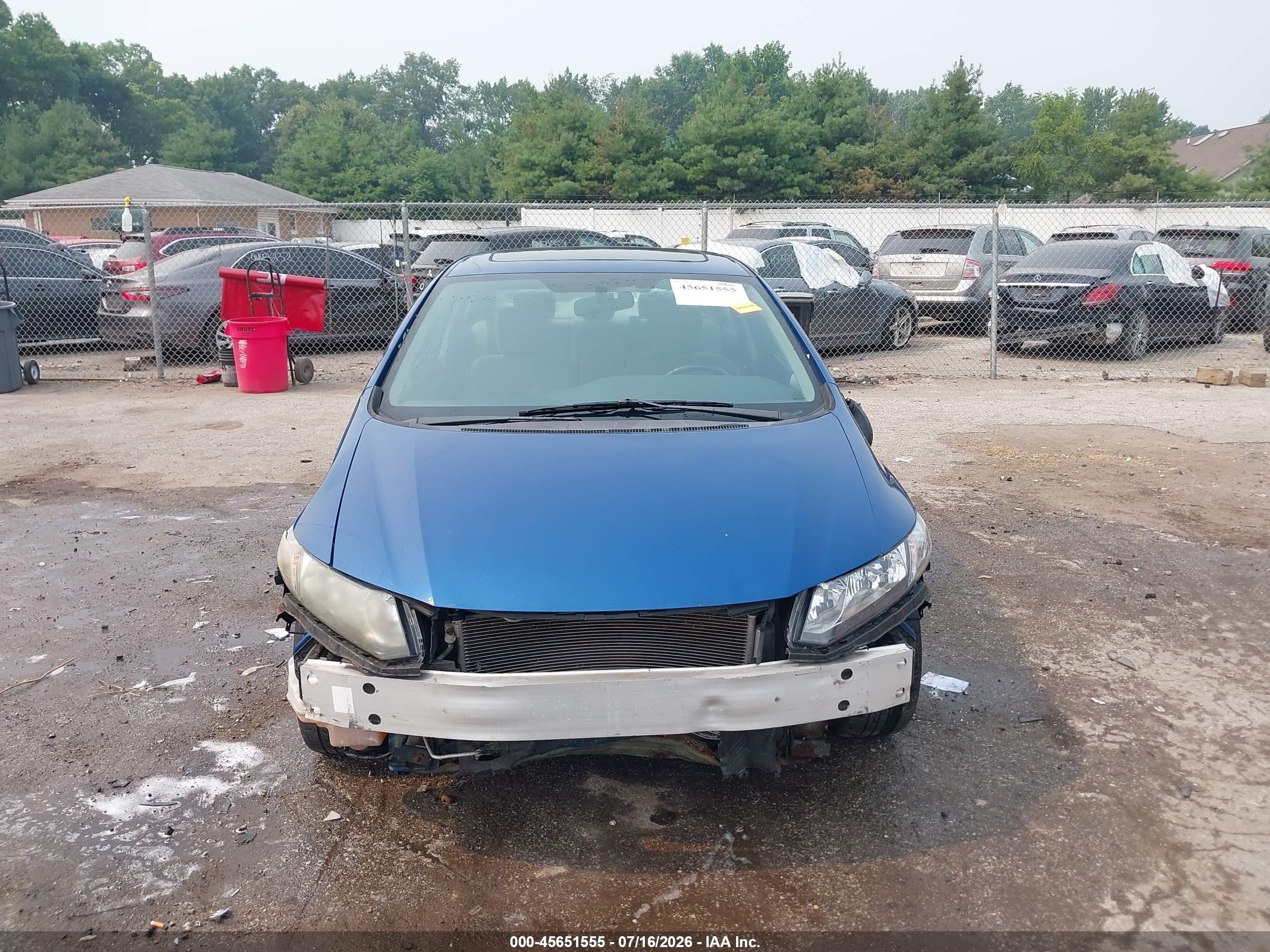 2013 Honda Civic Ex Blue vin: 19XFB2F8XDE074181
