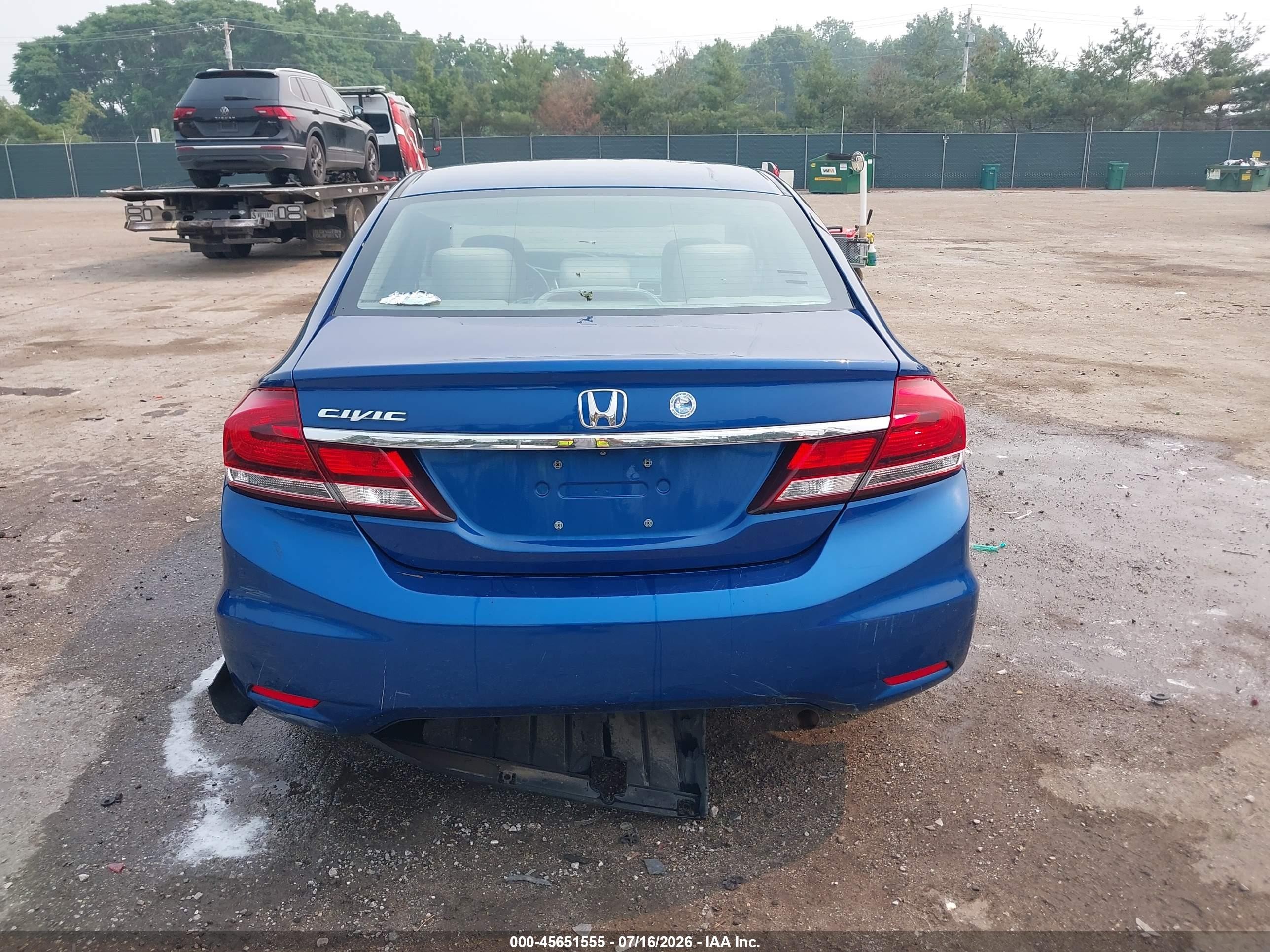 2013 Honda Civic Ex Blue vin: 19XFB2F8XDE074181