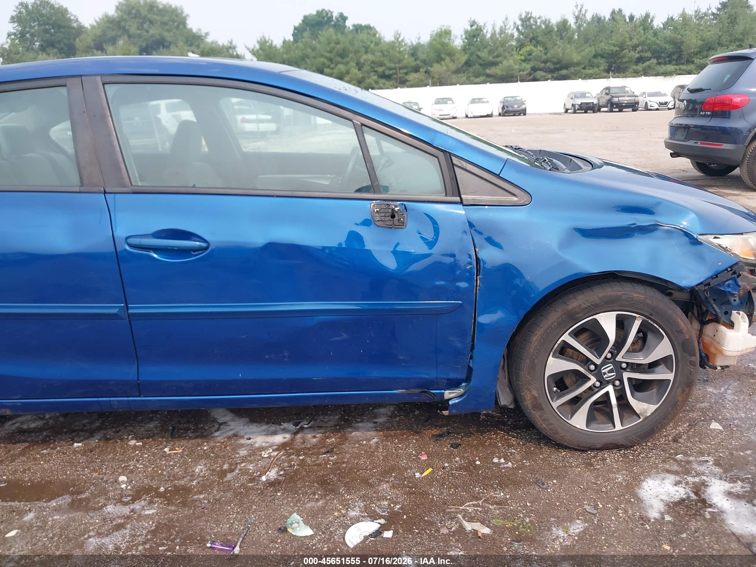 2013 Honda Civic Ex Blue vin: 19XFB2F8XDE074181