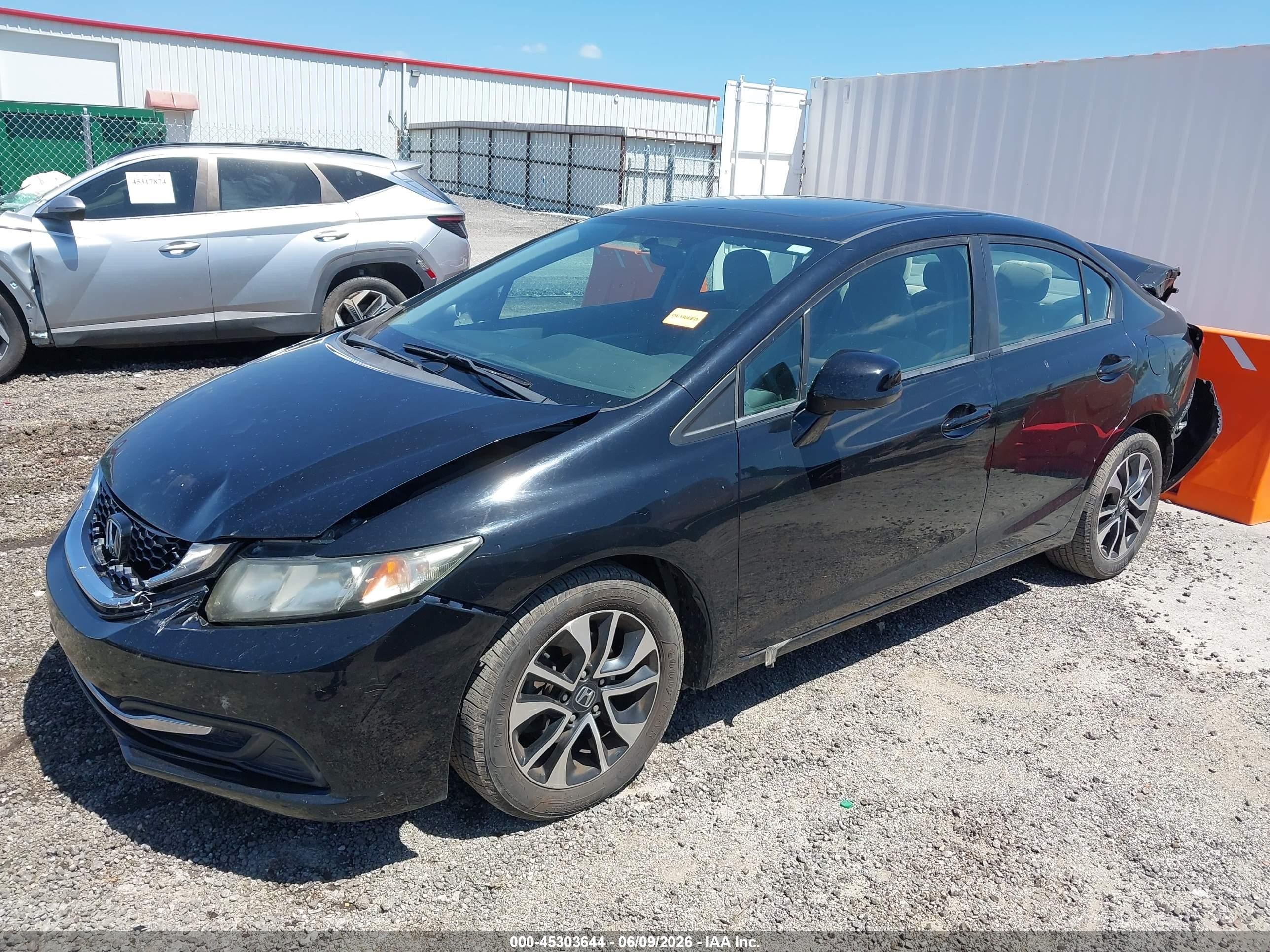 2013 Honda Civic Ex Black vin: 19XFB2F8XDE081437