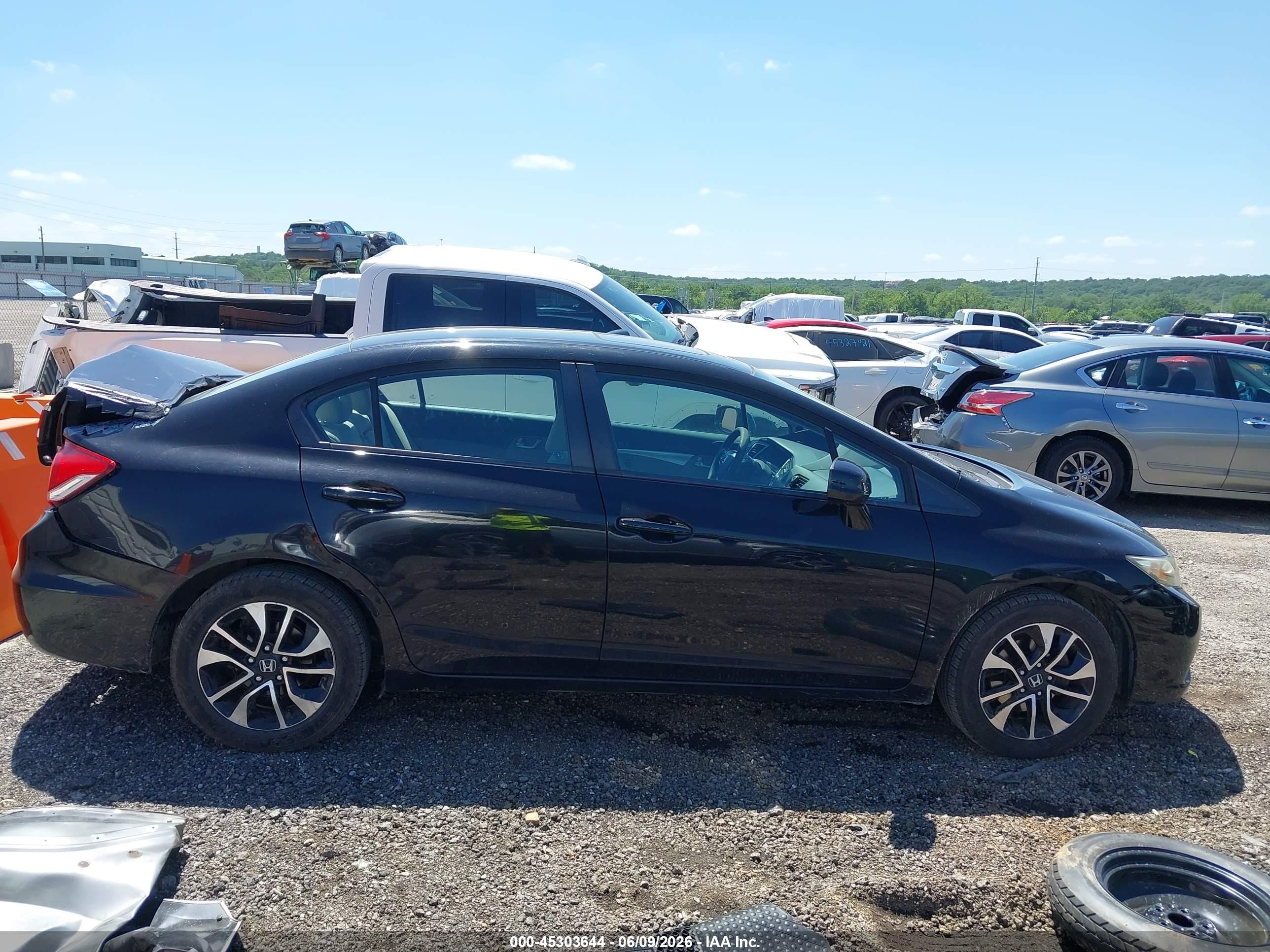 2013 Honda Civic Ex Black vin: 19XFB2F8XDE081437