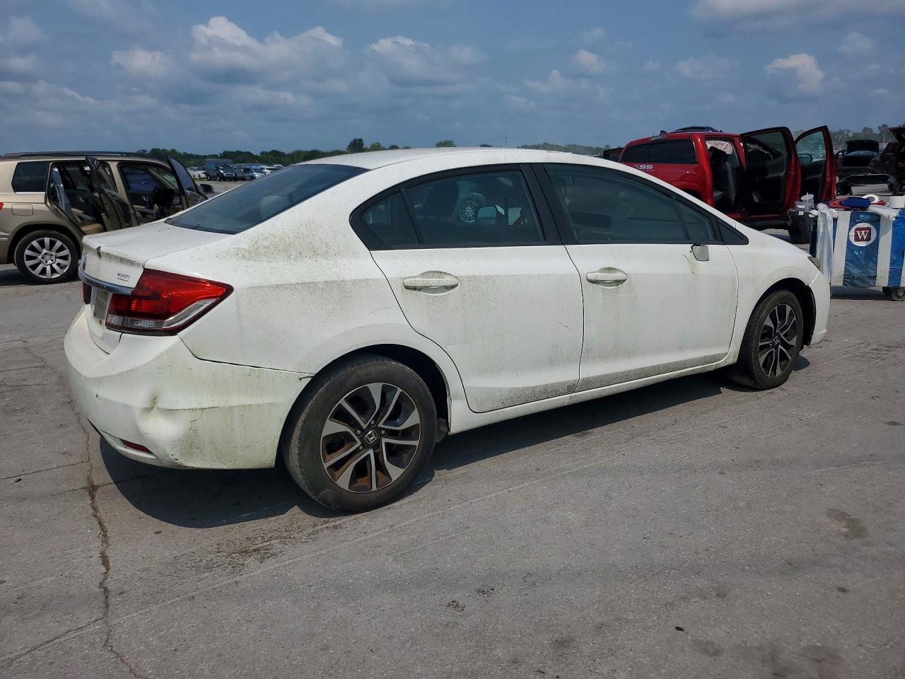 2013 Honda Civic Ex White vin: 19XFB2F8XDE090705
