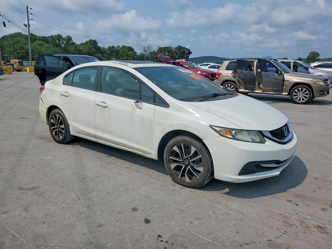 2013 Honda Civic Ex White vin: 19XFB2F8XDE090705