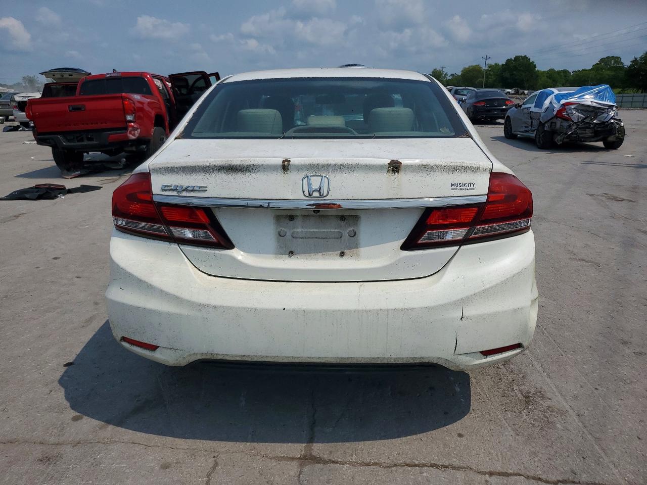 2013 Honda Civic Ex White vin: 19XFB2F8XDE090705