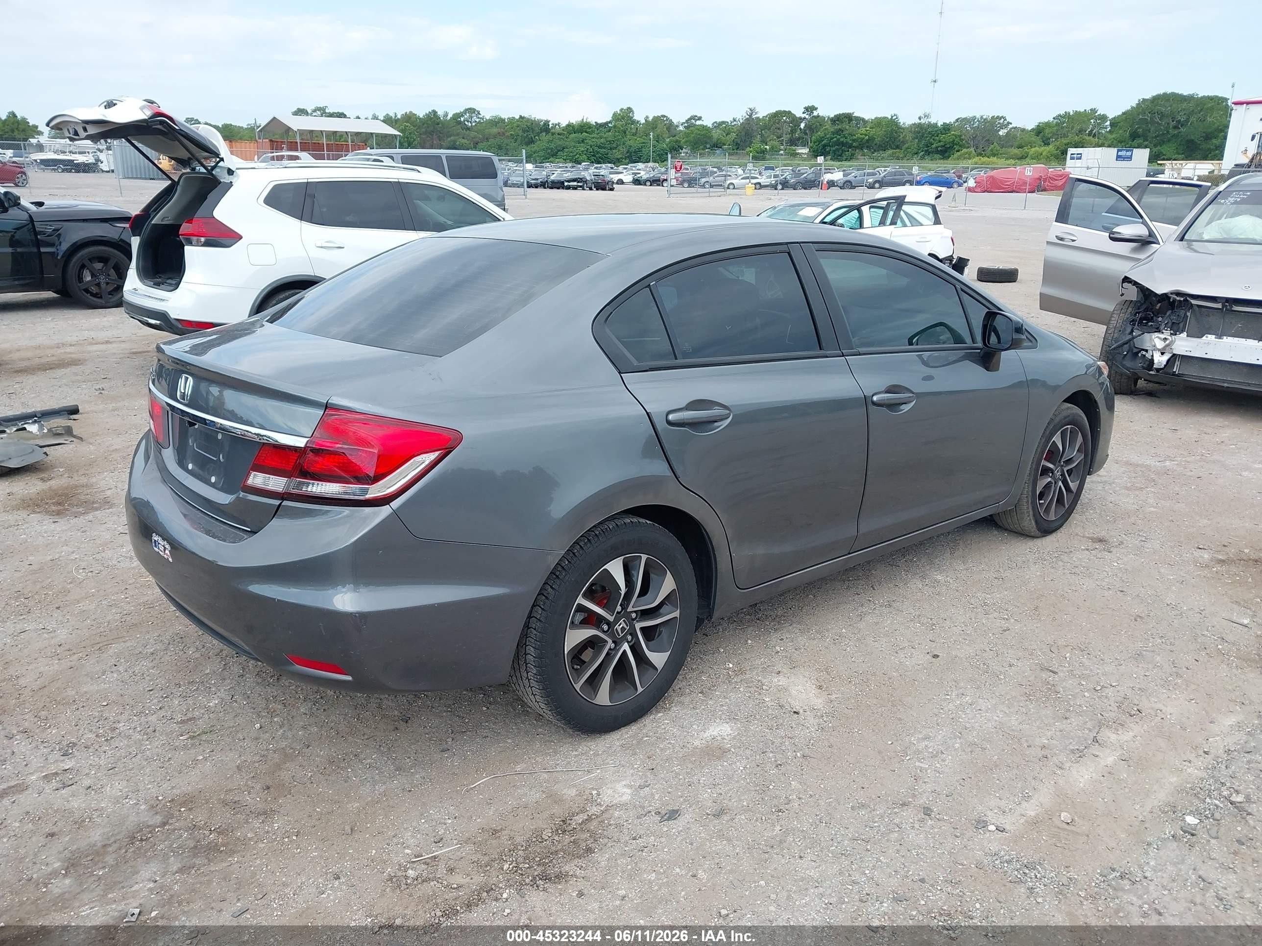 2013 Honda Civic Ex Gray vin: 19XFB2F8XDE205108