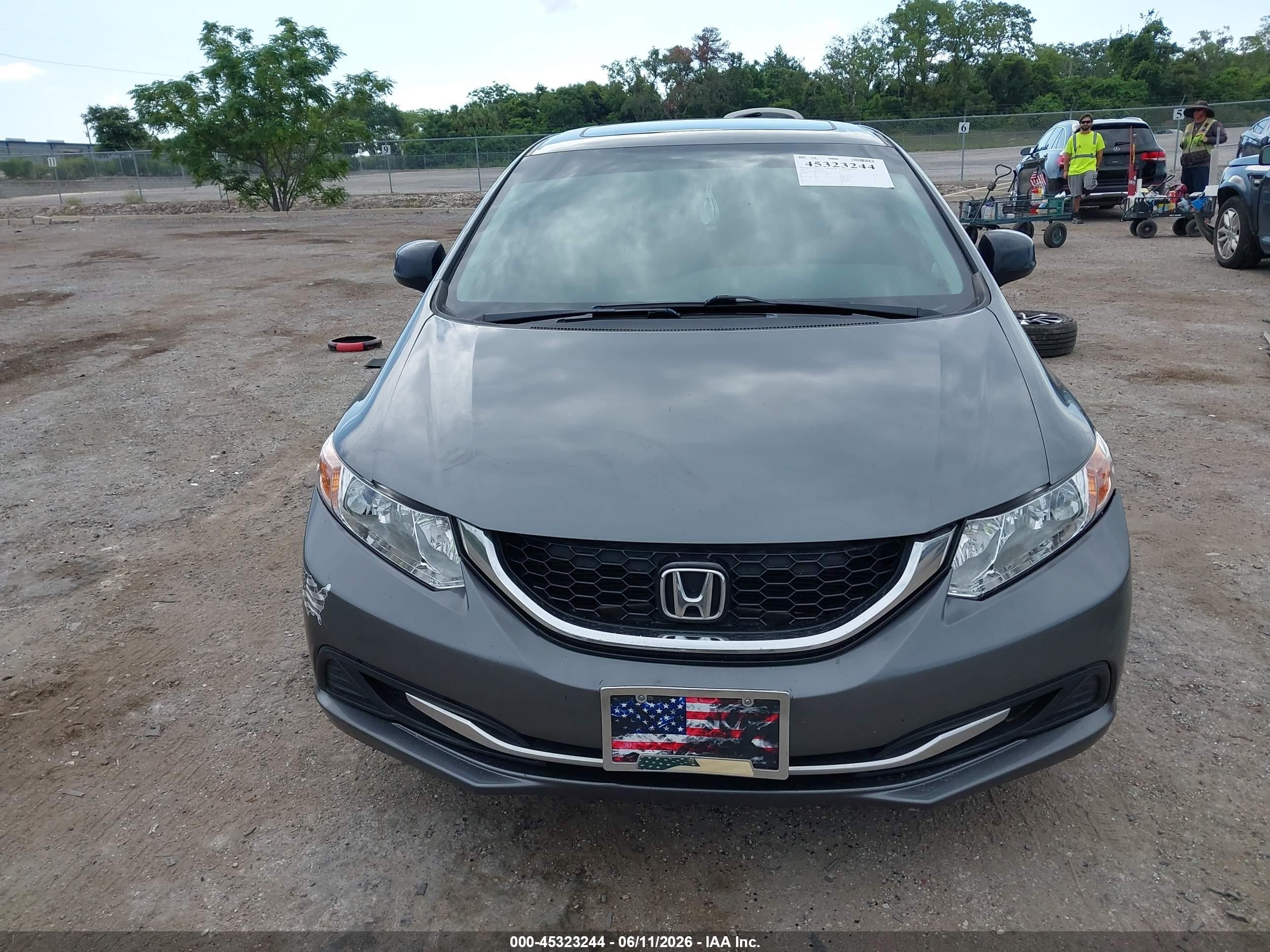 2013 Honda Civic Ex Gray vin: 19XFB2F8XDE205108