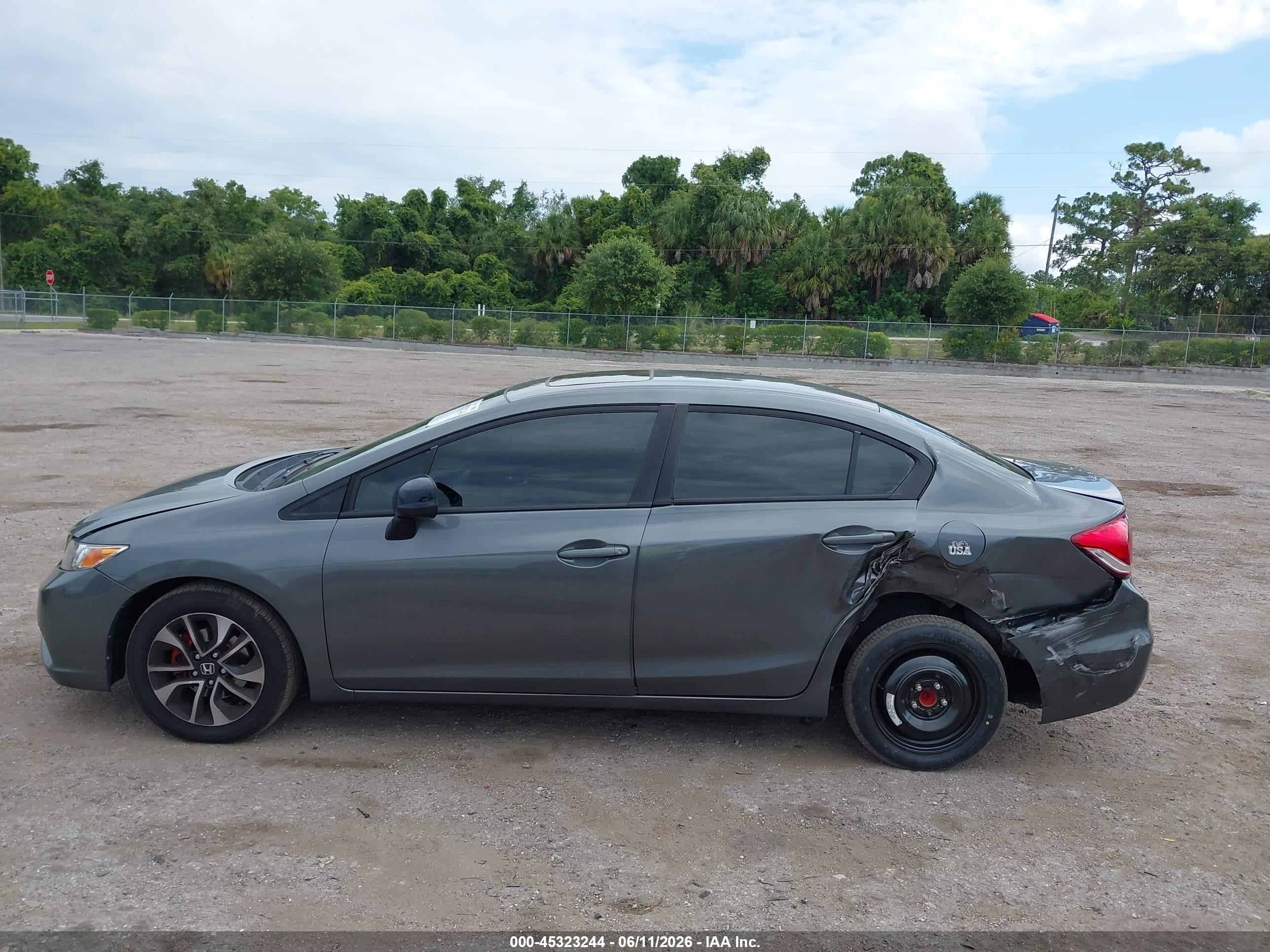 2013 Honda Civic Ex Gray vin: 19XFB2F8XDE205108