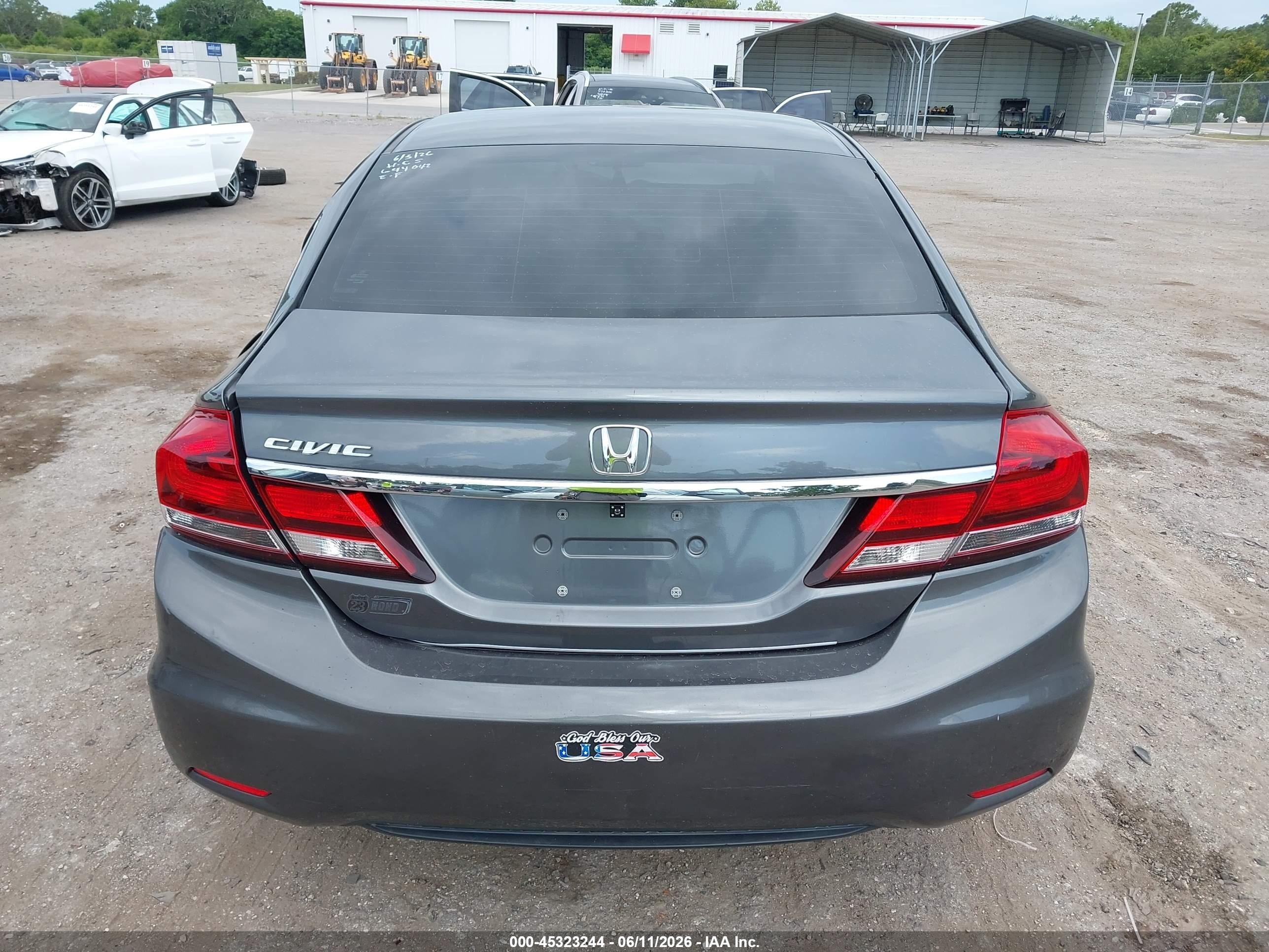2013 Honda Civic Ex Gray vin: 19XFB2F8XDE205108