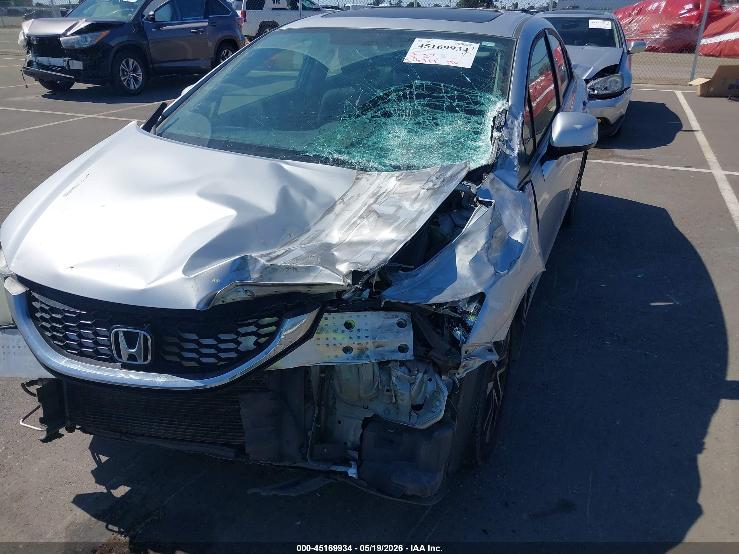 2013 Honda Civic Ex Серебряный vin: 19XFB2F8XDE208817