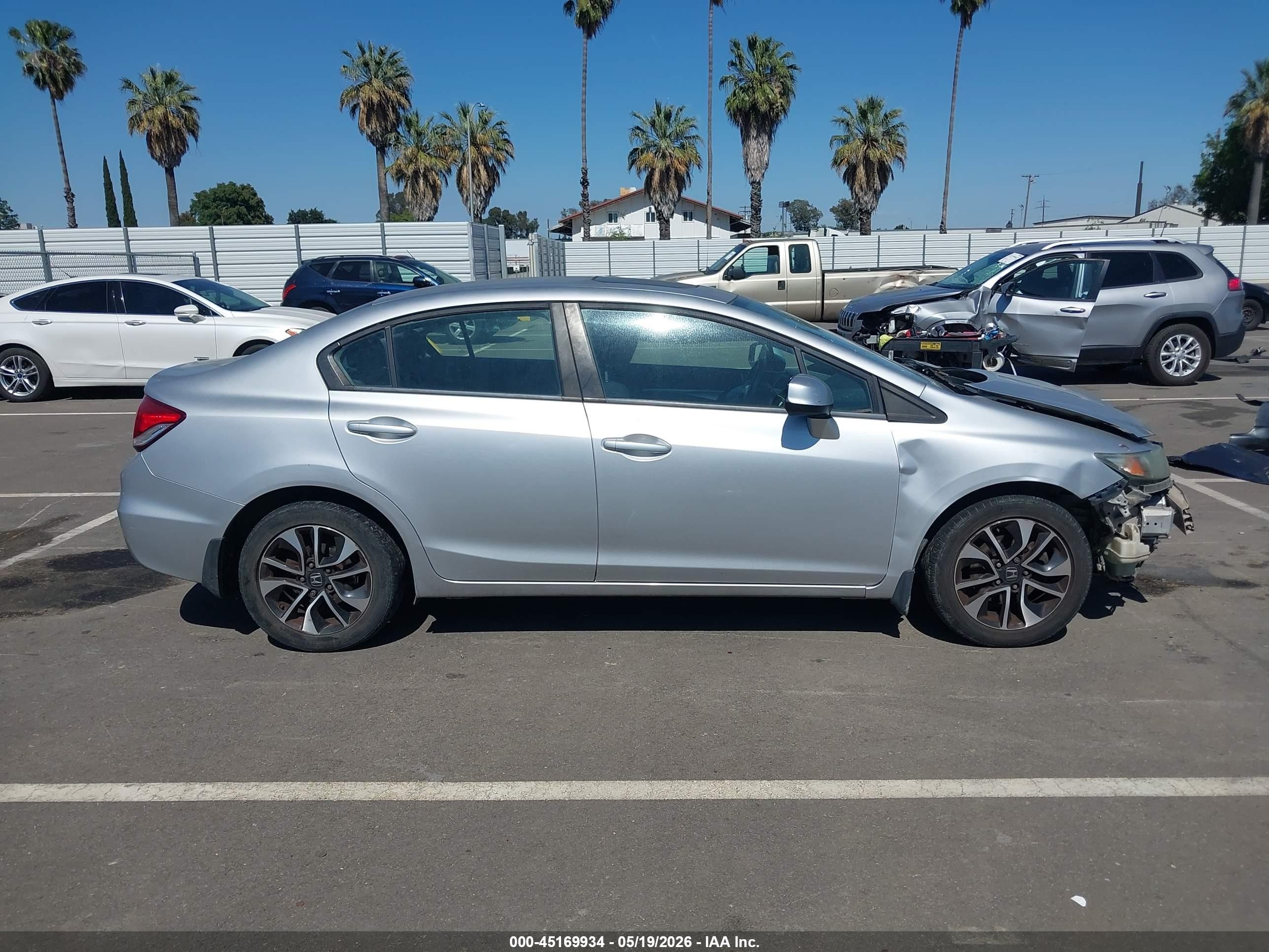 2013 Honda Civic Ex Серебряный vin: 19XFB2F8XDE208817