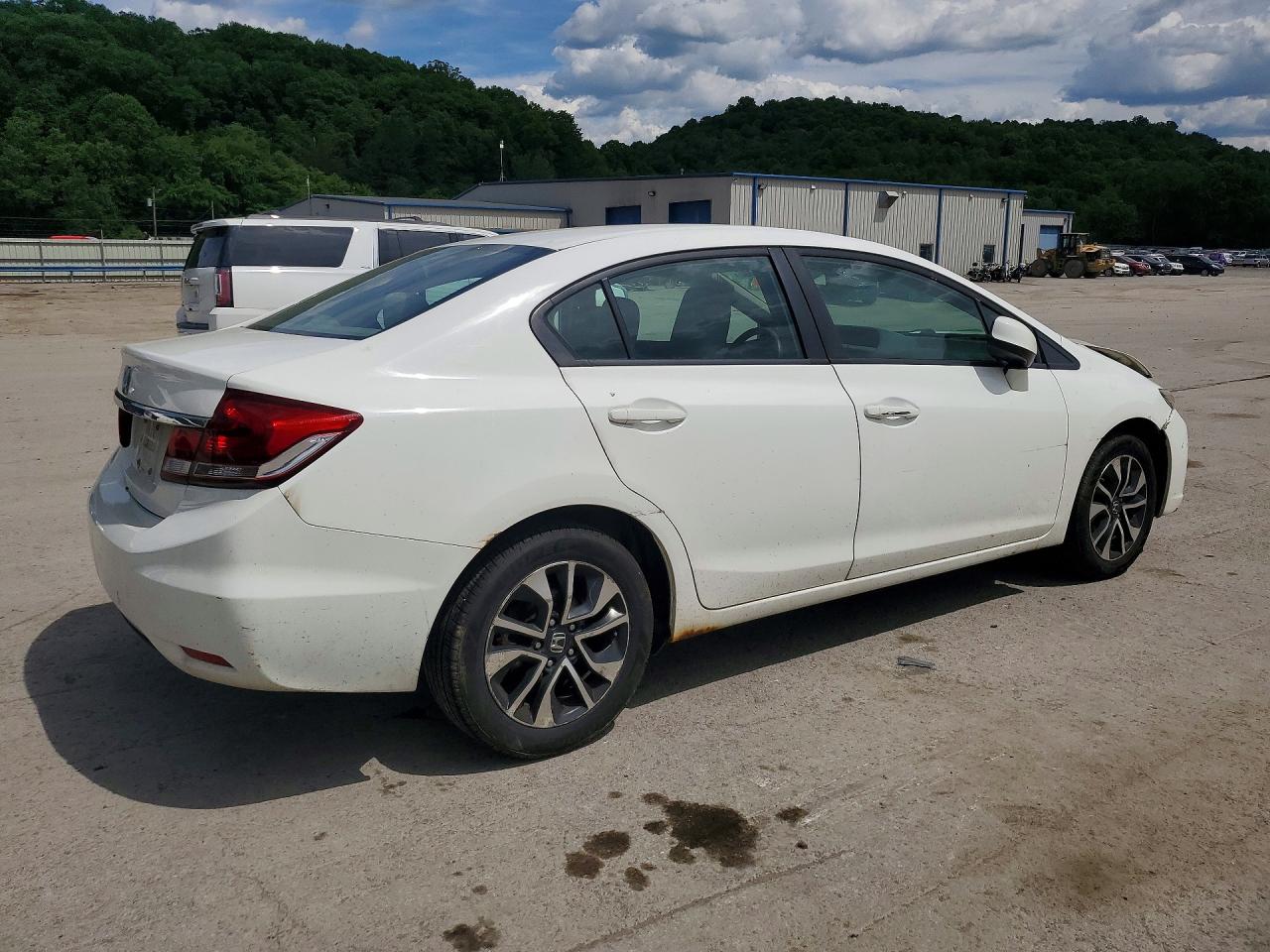 2013 Honda Civic Ex White vin: 19XFB2F8XDE256074