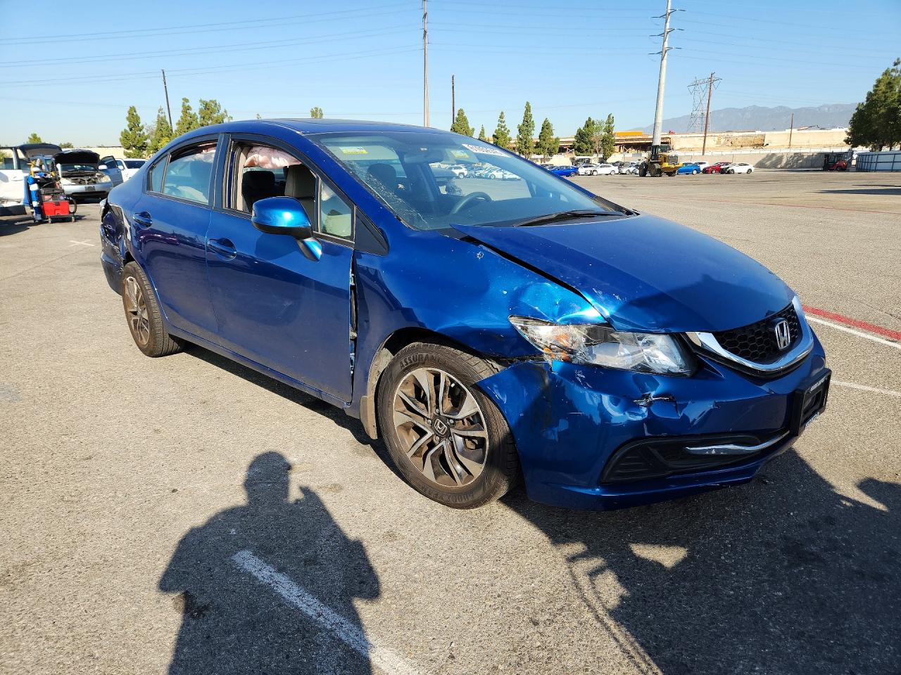 2013 Honda Civic Ex Blue vin: 19XFB2F8XDE270198