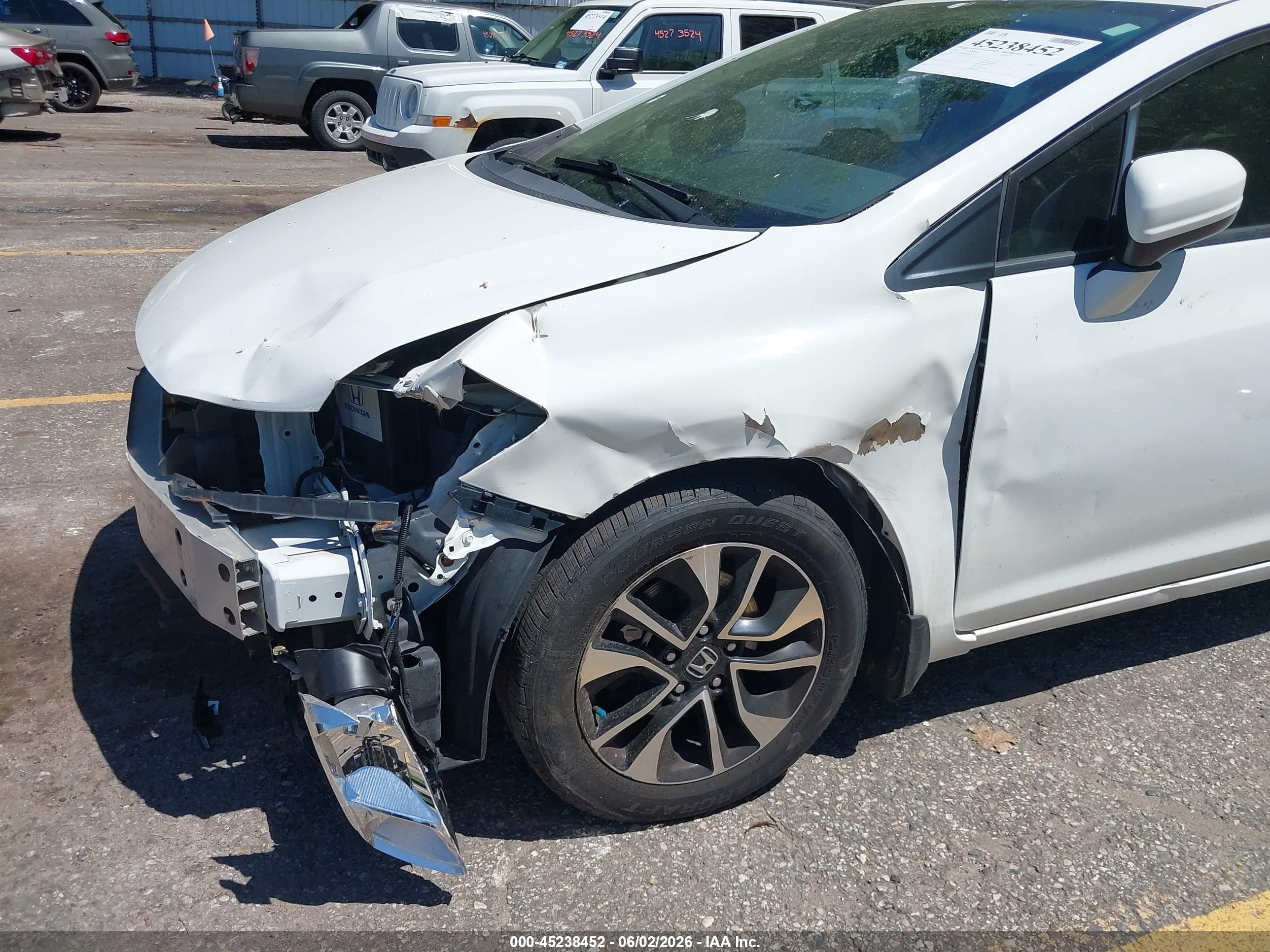 2014 Honda Civic Ex White vin: 19XFB2F8XEE000177