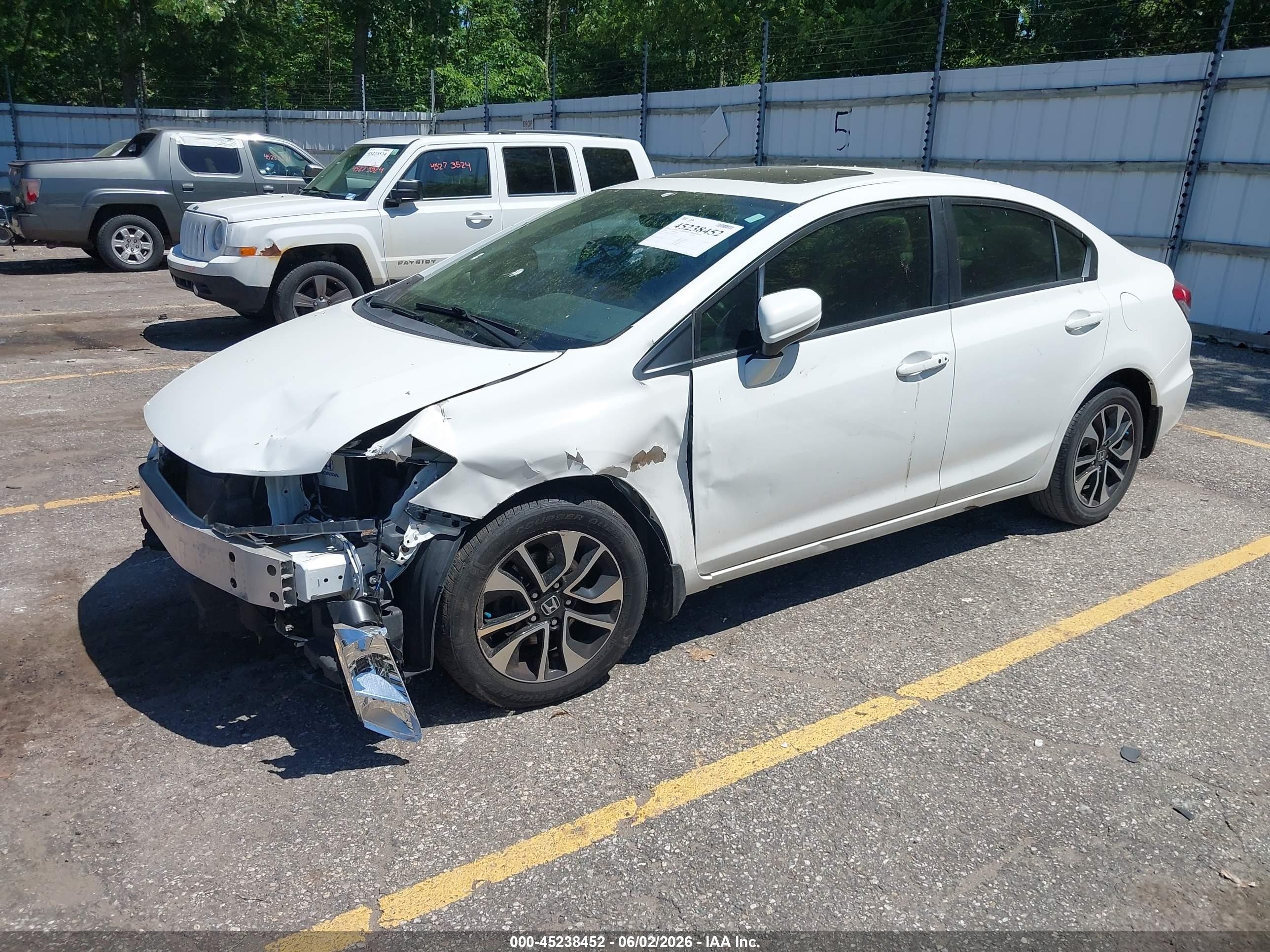 2014 Honda Civic Ex White vin: 19XFB2F8XEE000177