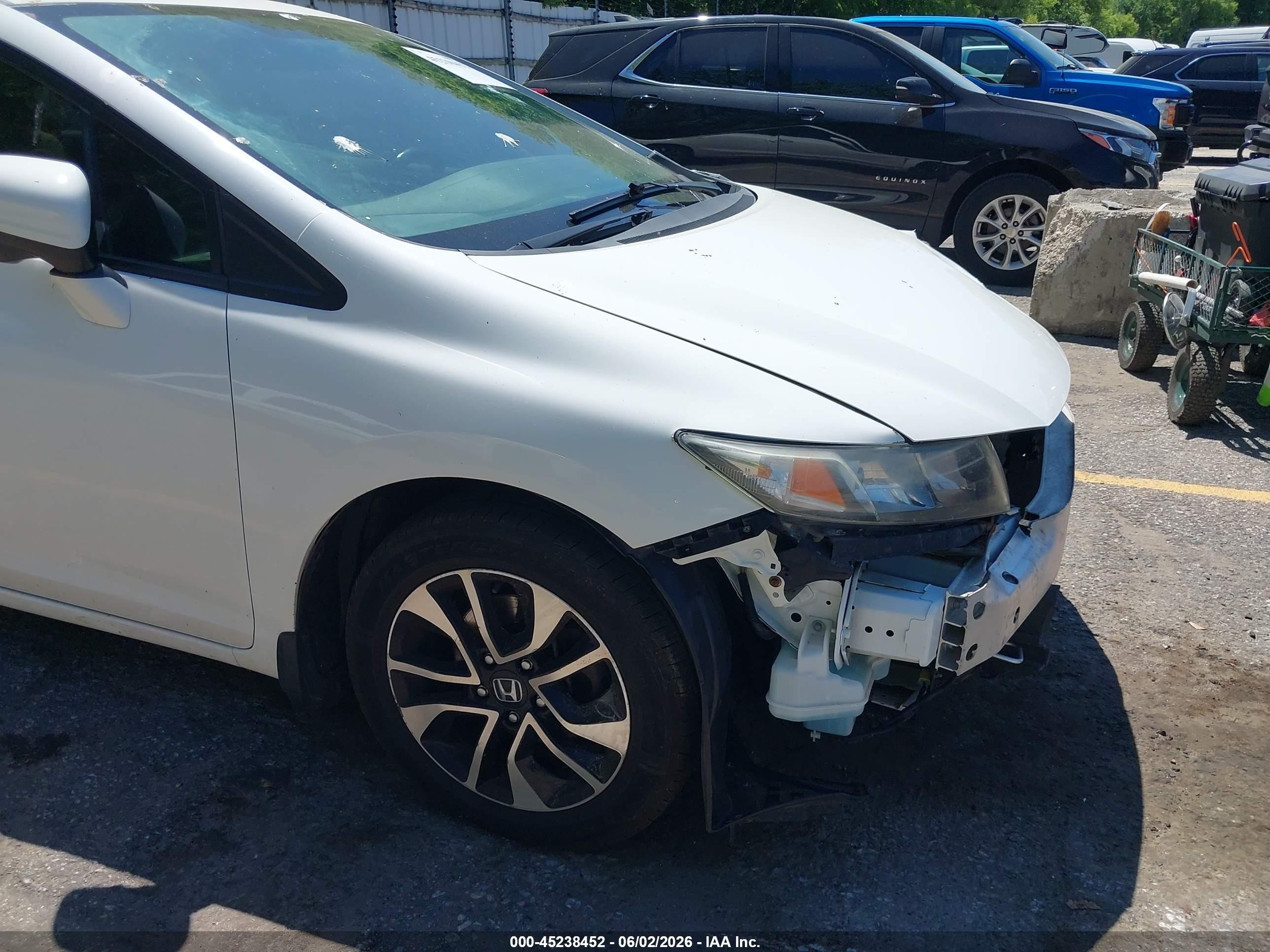 2014 Honda Civic Ex White vin: 19XFB2F8XEE000177