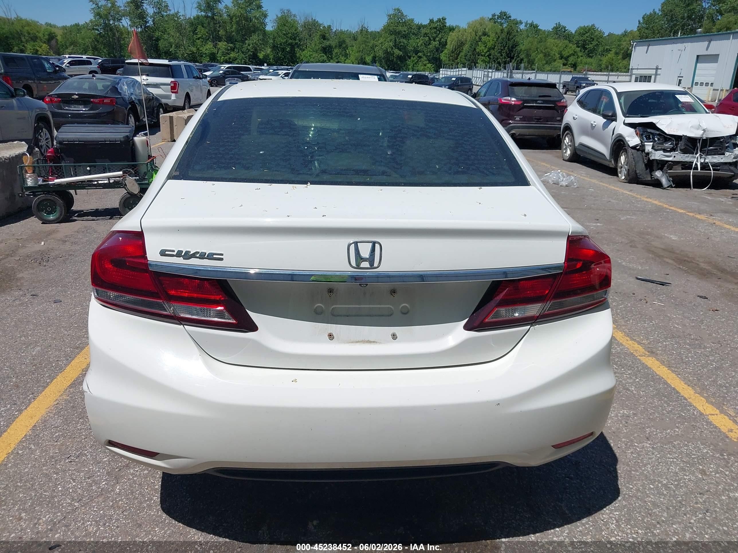 2014 Honda Civic Ex White vin: 19XFB2F8XEE000177