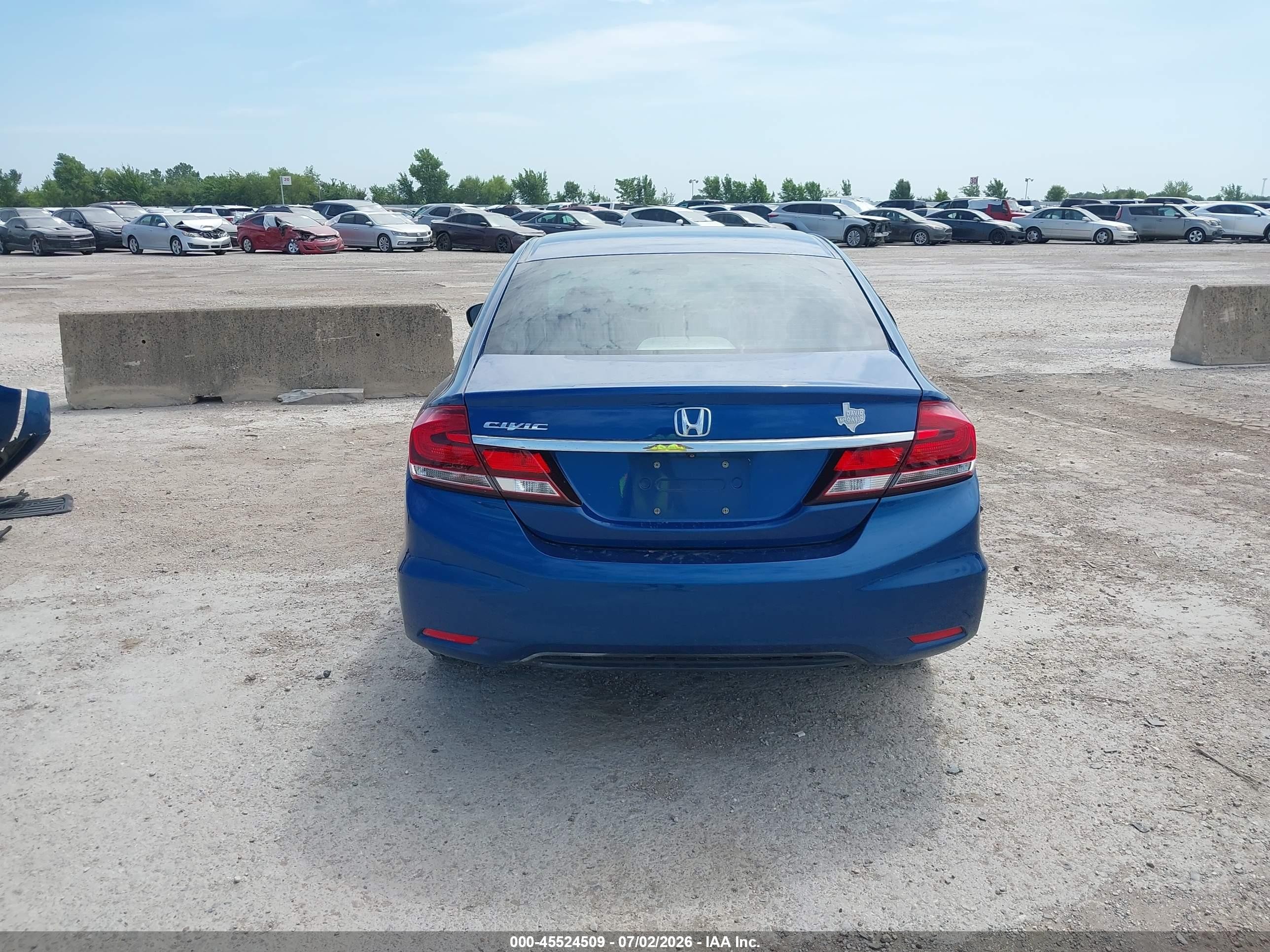 2014 Honda Civic Ex Blue vin: 19XFB2F8XEE038962