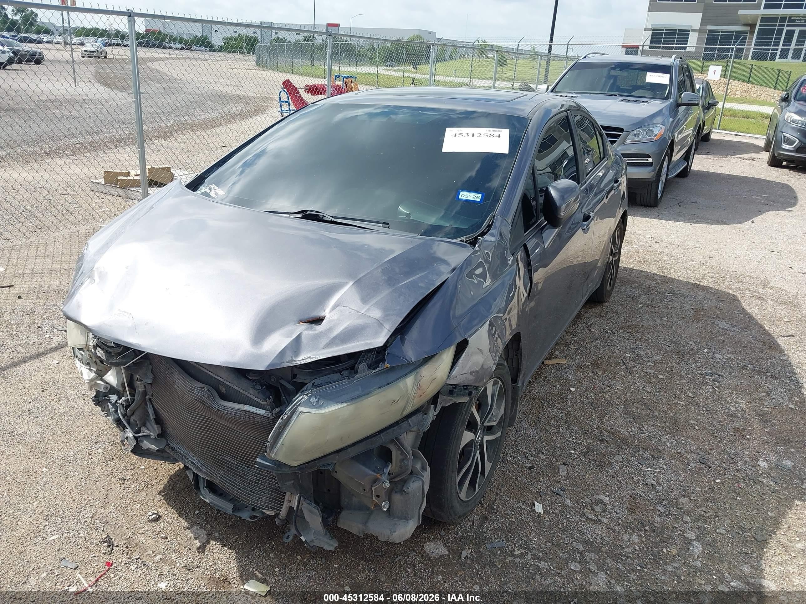 2014 Honda Civic Ex Gray vin: 19XFB2F8XEE060167