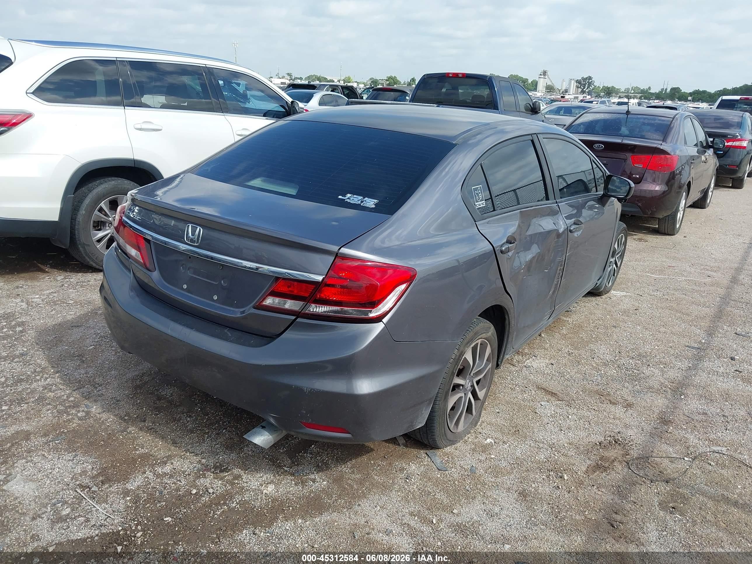 2014 Honda Civic Ex Gray vin: 19XFB2F8XEE060167
